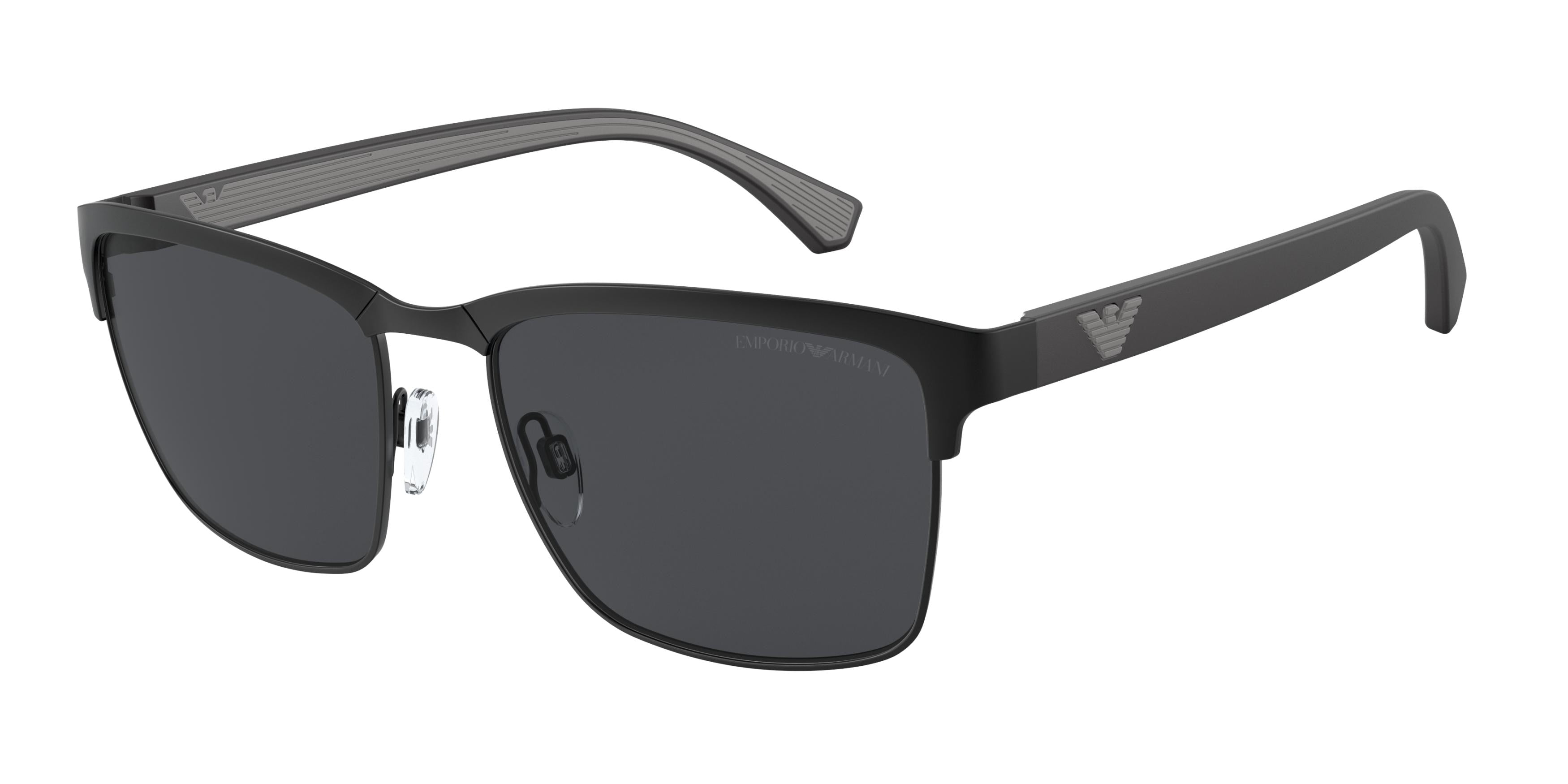 Emporio Armani EA2087 Pillow Sunglasses  301487-Matte Black 56-142-18 - Color Map Black