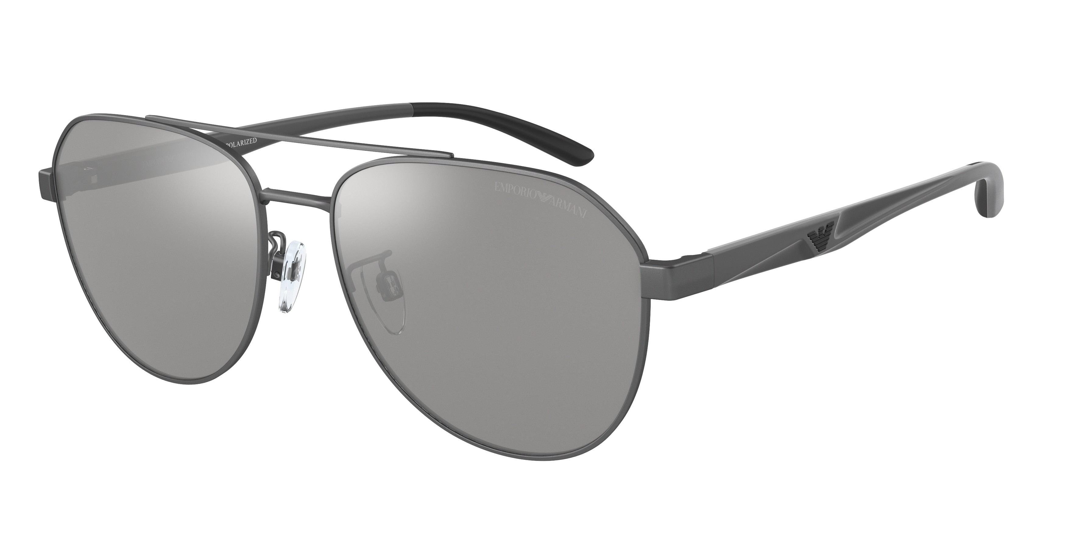 Emporio Armani EA2129D Pilot Sunglasses  3003Z3-Matte Gunmetal 59-145-17 - Color Map Grey