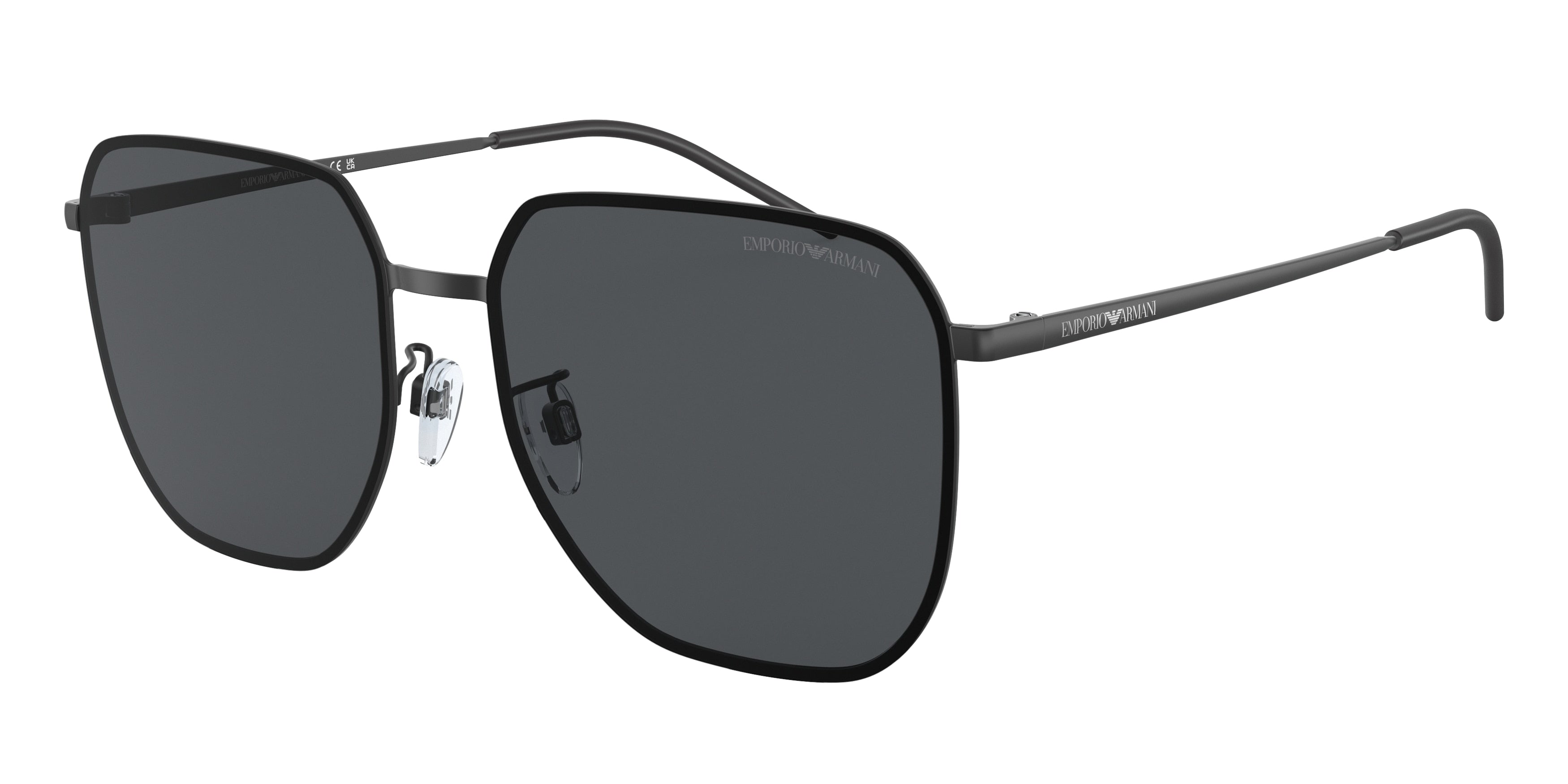 Emporio Armani EA2135D Square Sunglasses  300187-Matte Black 60-145-17 - Color Map Black