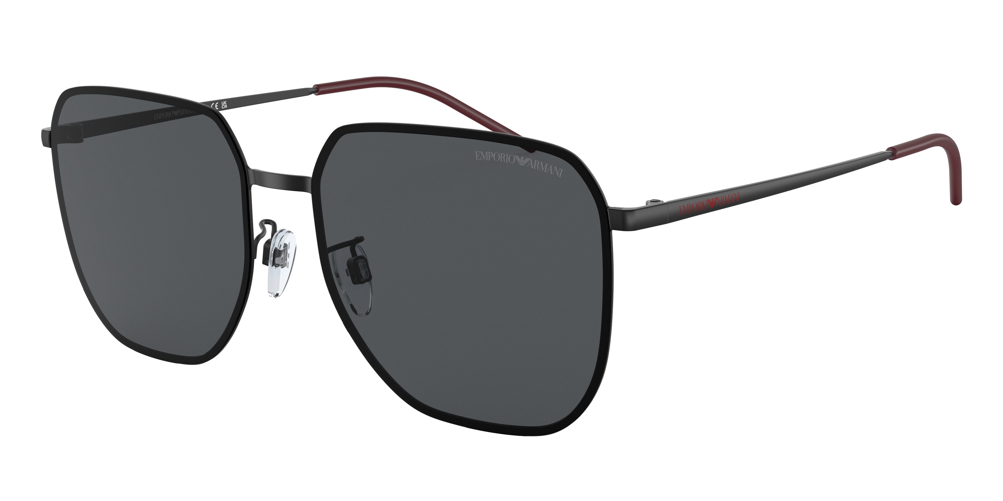 Emporio Armani EA2135D Square Sunglasses  319187-Matte Black 60-145-17 - Color Map Black