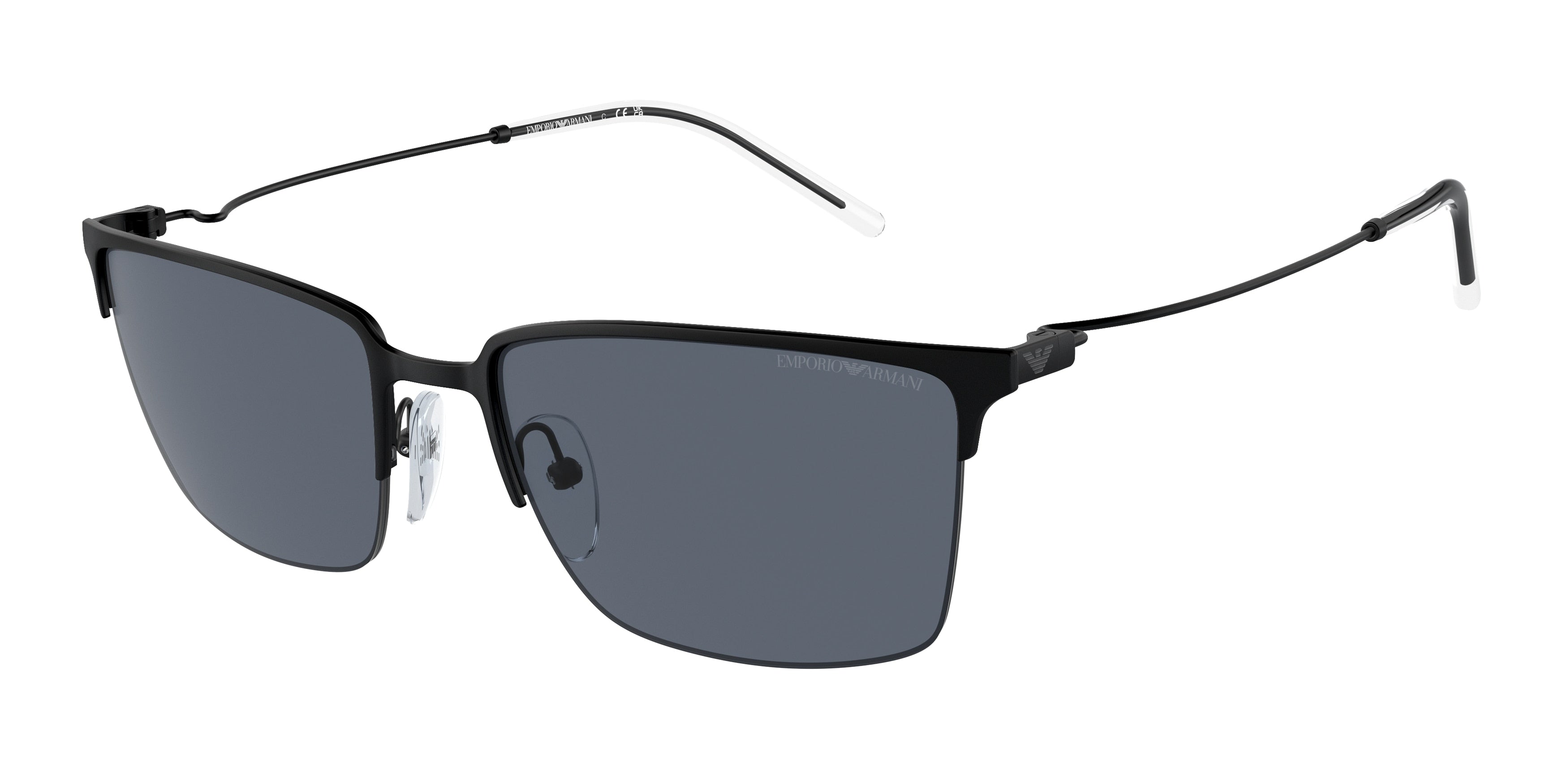 Emporio Armani EA2155 Square Sunglasses  300187-Matte Black 58-145-19 - Color Map Black