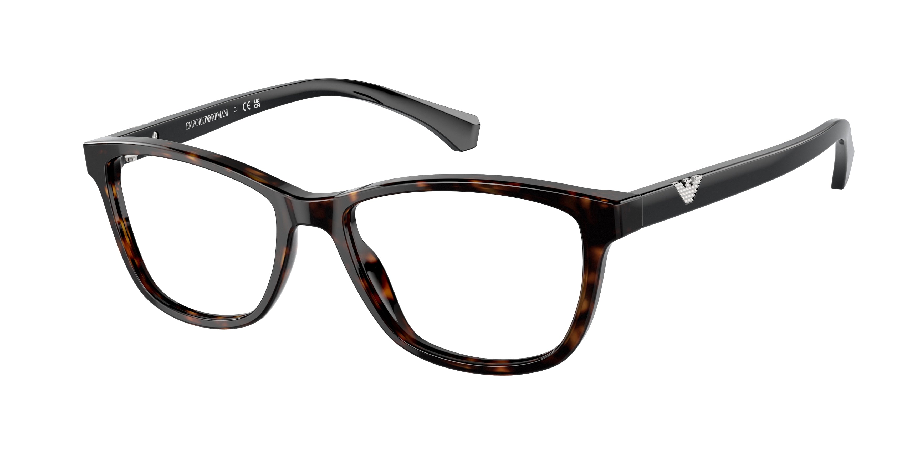 Emporio Armani EA3099 Cat Eye Eyeglasses  5026-Shiny Havana 54-140-16 - Color Map Tortoise