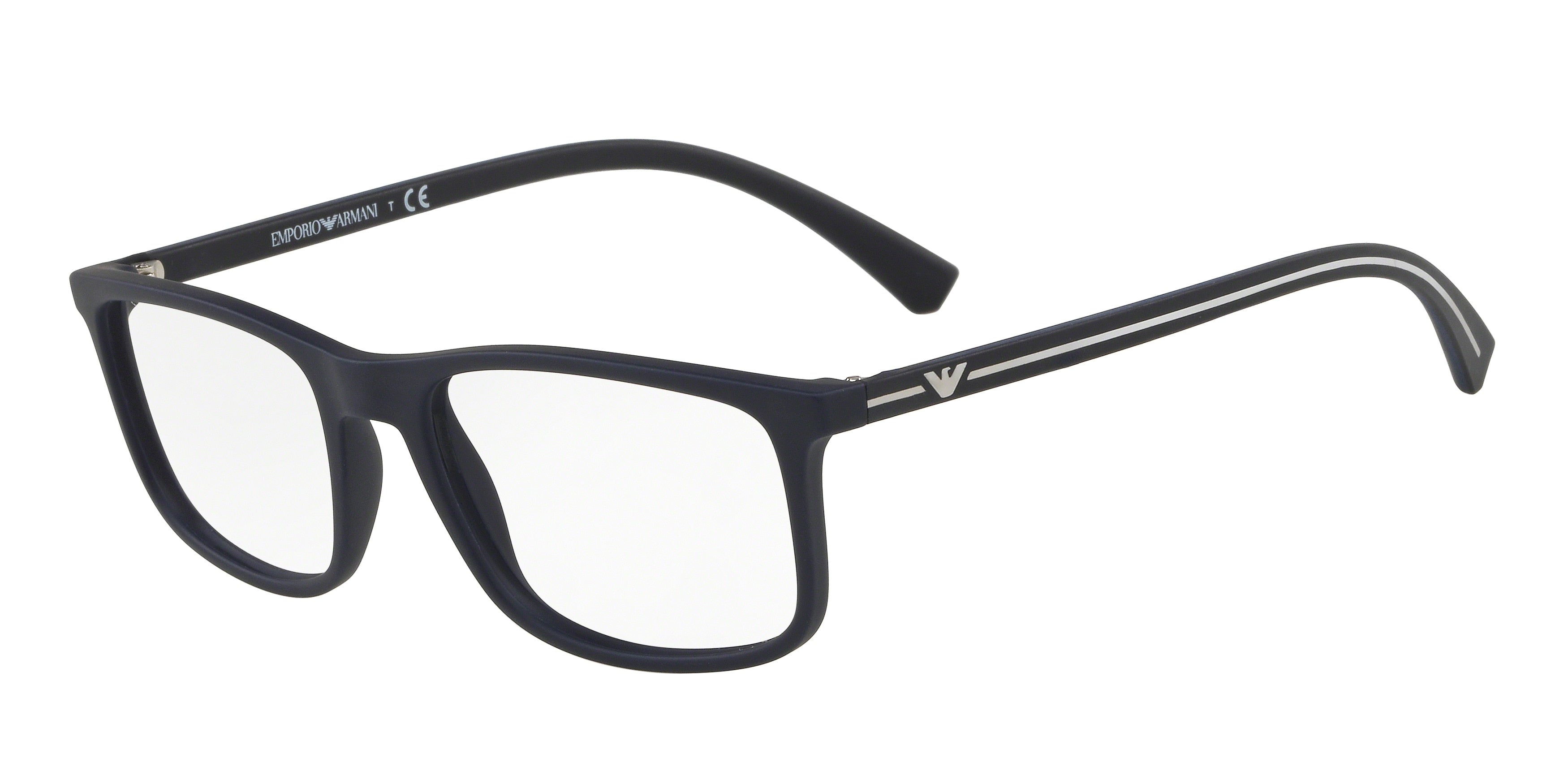 Emporio Armani EA3135F Pillow Eyeglasses  5692-Rubber Blue 55-140-18 - Color Map Blue