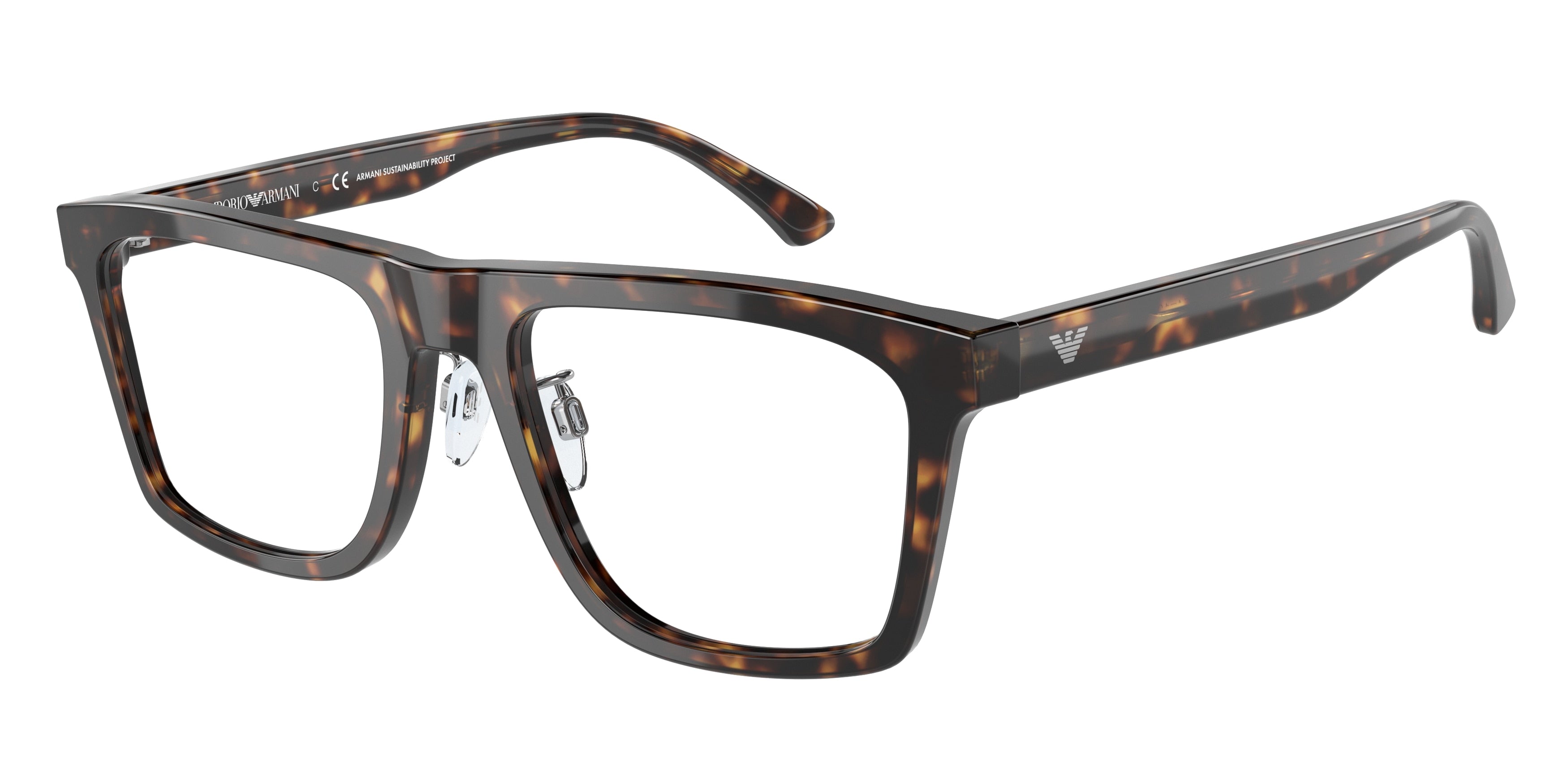 Emporio Armani EA3185F Rectangle Eyeglasses  5879-Havana 54-145-19 - Color Map Tortoise