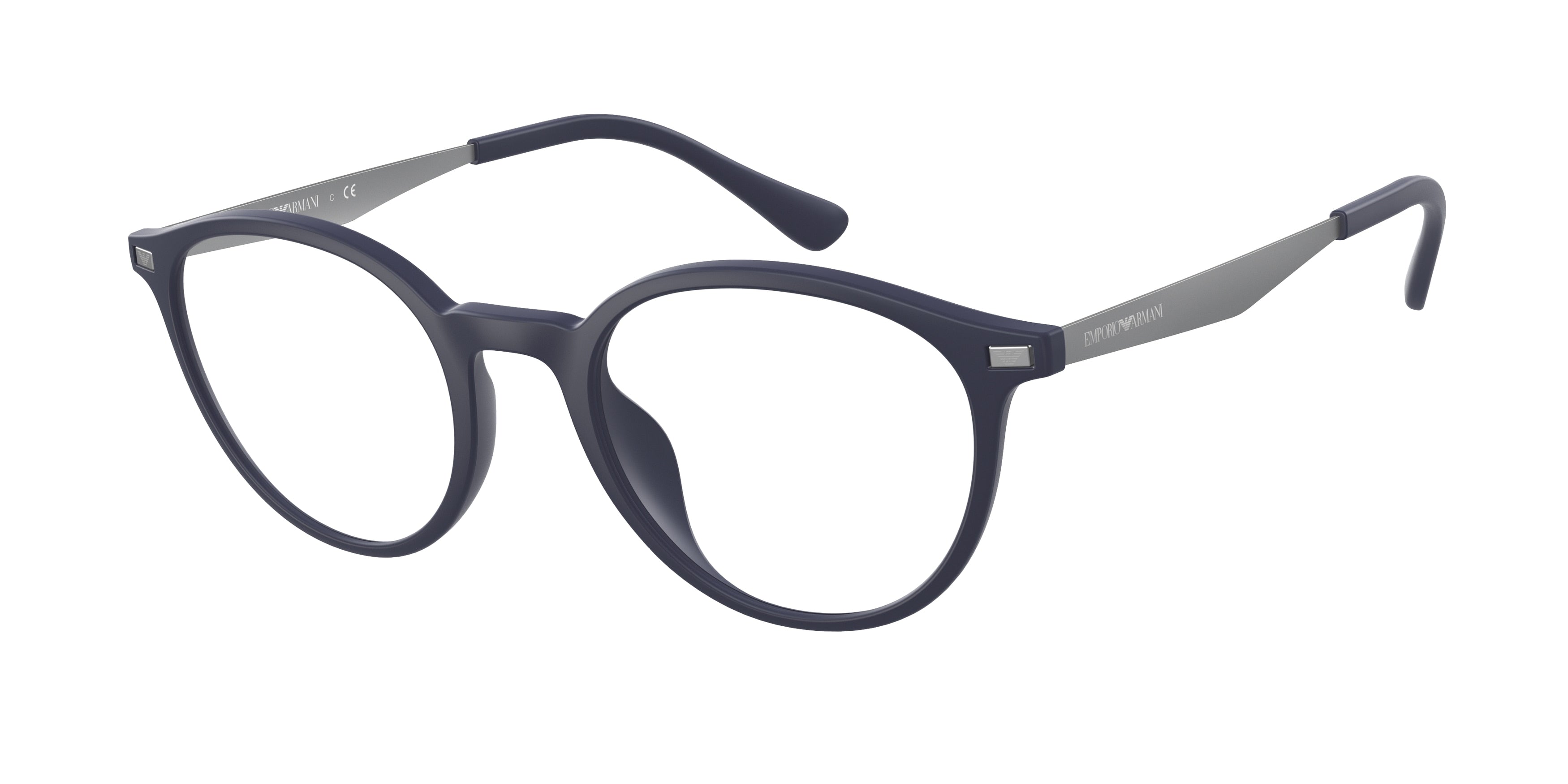 Emporio Armani EA3188U Phantos Eyeglasses  5088-Matte Blue 51-150-20 - Color Map Blue