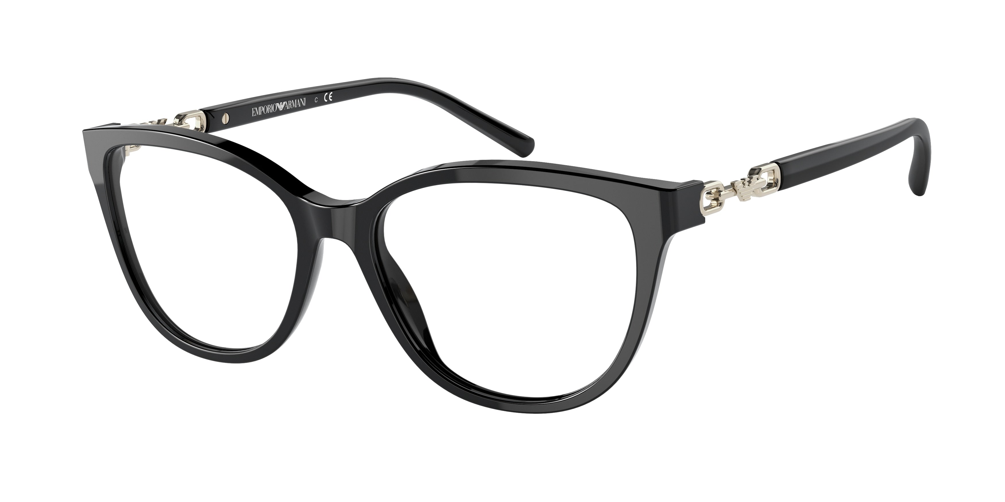 Emporio Armani EA3190 Pillow Eyeglasses  5001-Black 53-140-16 - Color Map Black