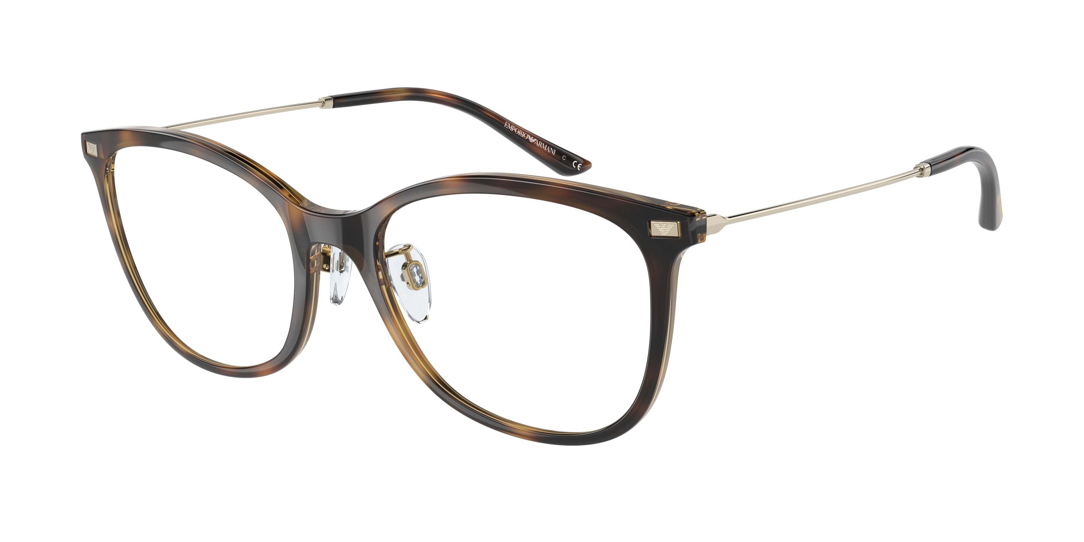 Emporio Armani EA3199 Cat Eye Eyeglasses  5002-Shiny Havana 53-145-18 - Color Map Tortoise