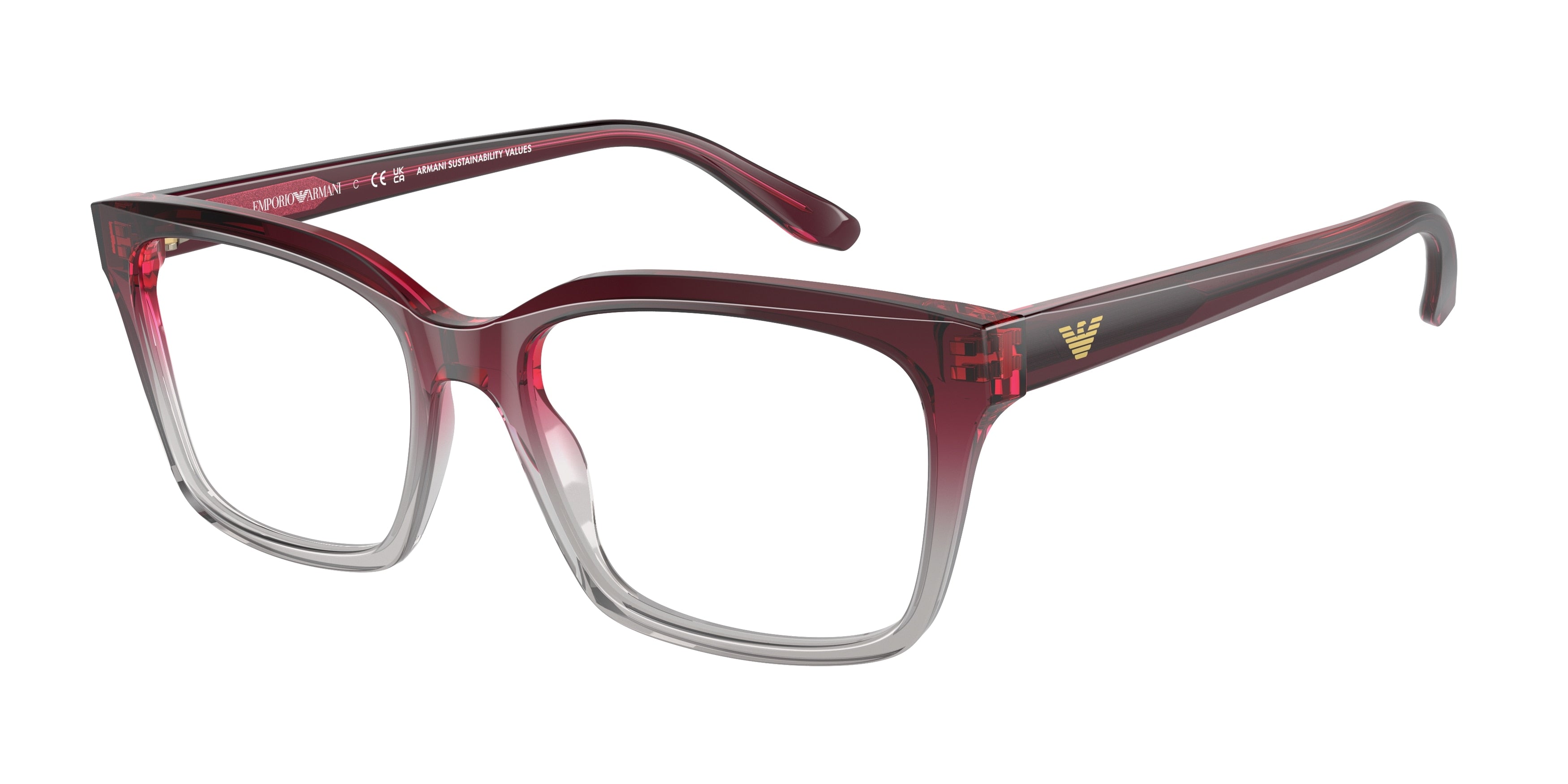 Emporio Armani EA3219F Cat Eye Eyeglasses  5990-Gradient Violet/Grey 54-140-17 - Color Map Violet