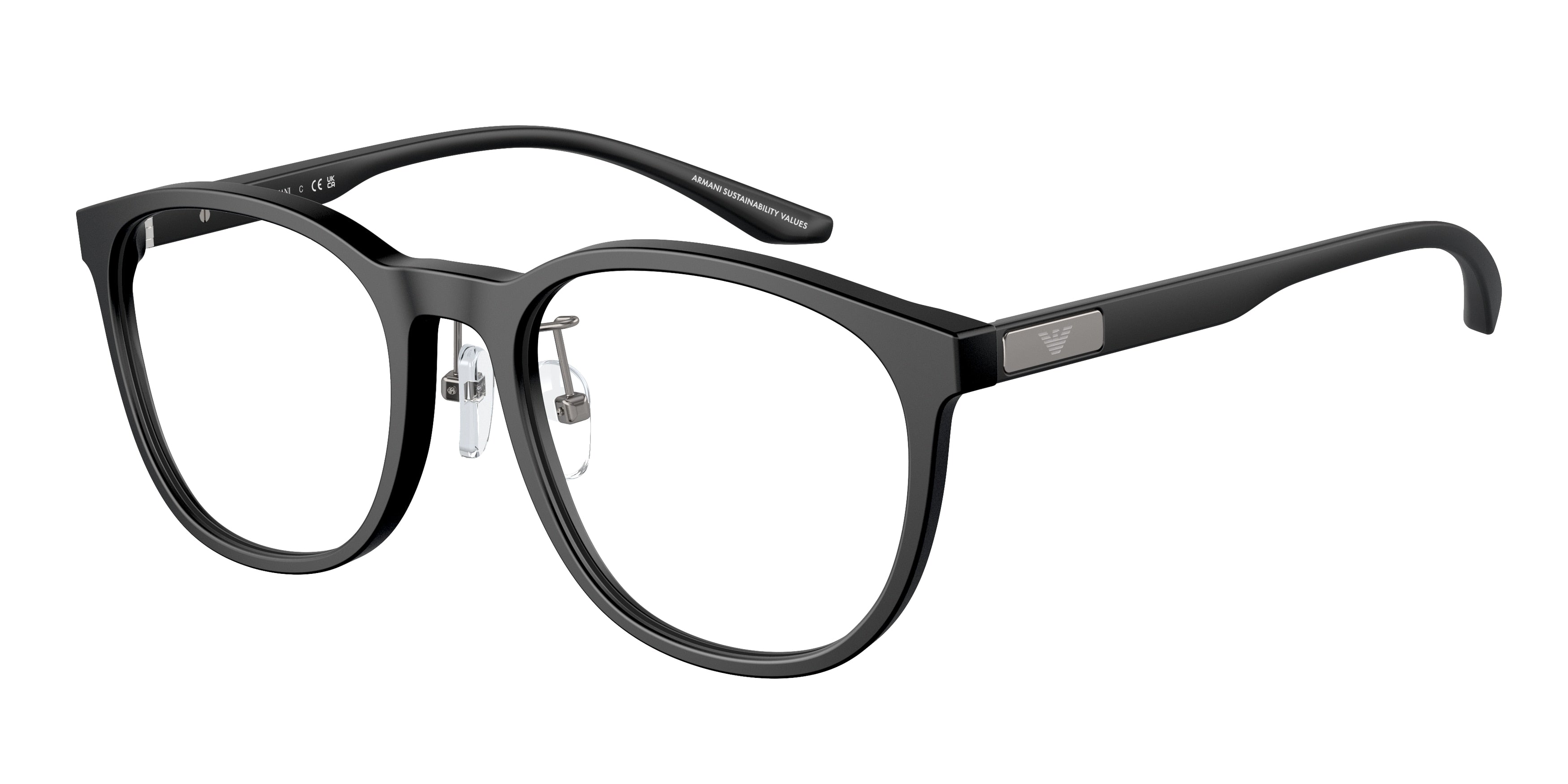 Emporio Armani EA3229F Phantos Eyeglasses  5001-Matte Black 53-145-19 - Color Map Black