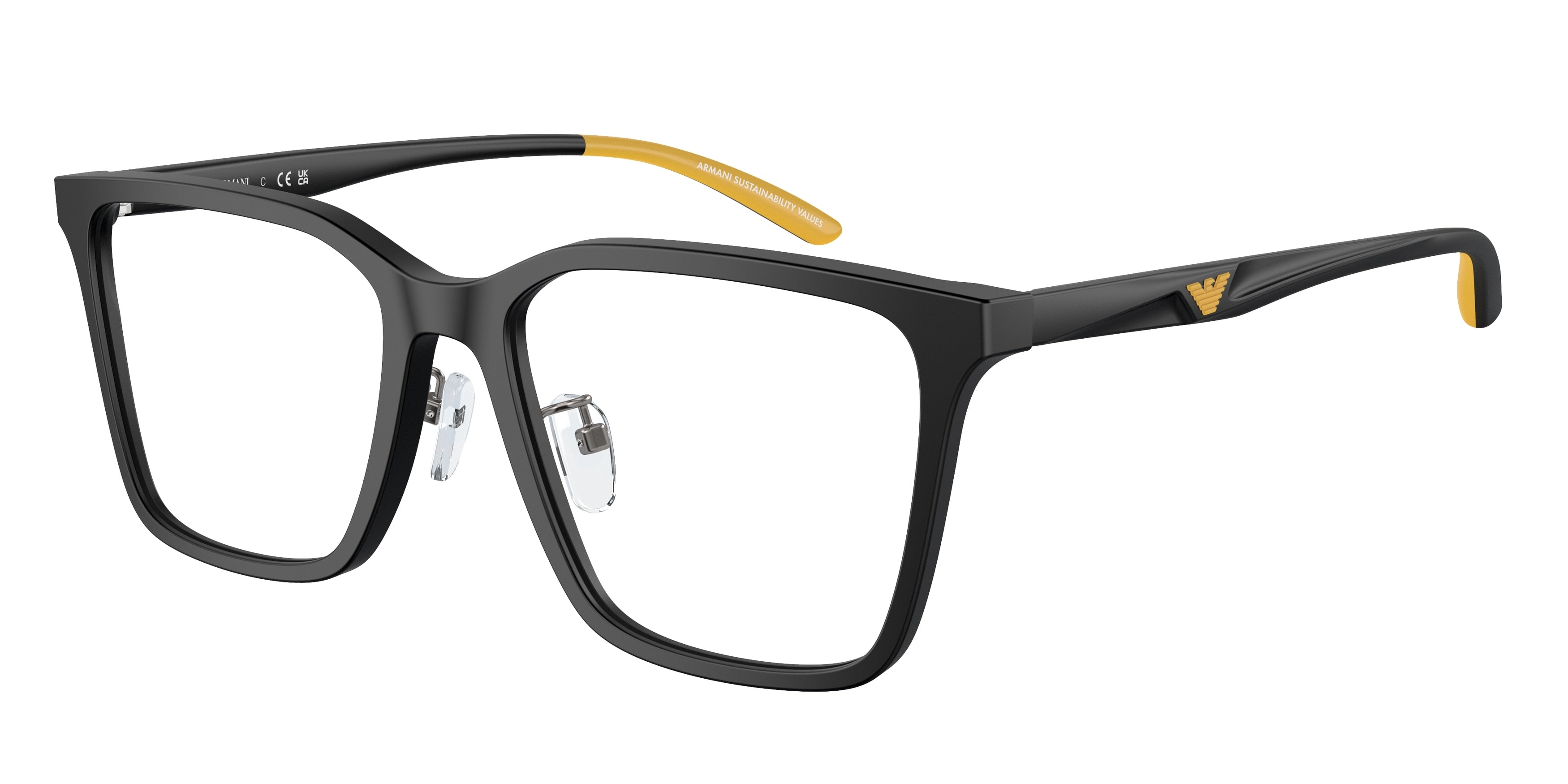 Emporio Armani EA3232D Rectangle Eyeglasses  5001-Matte Black 56-145-18 - Color Map Black