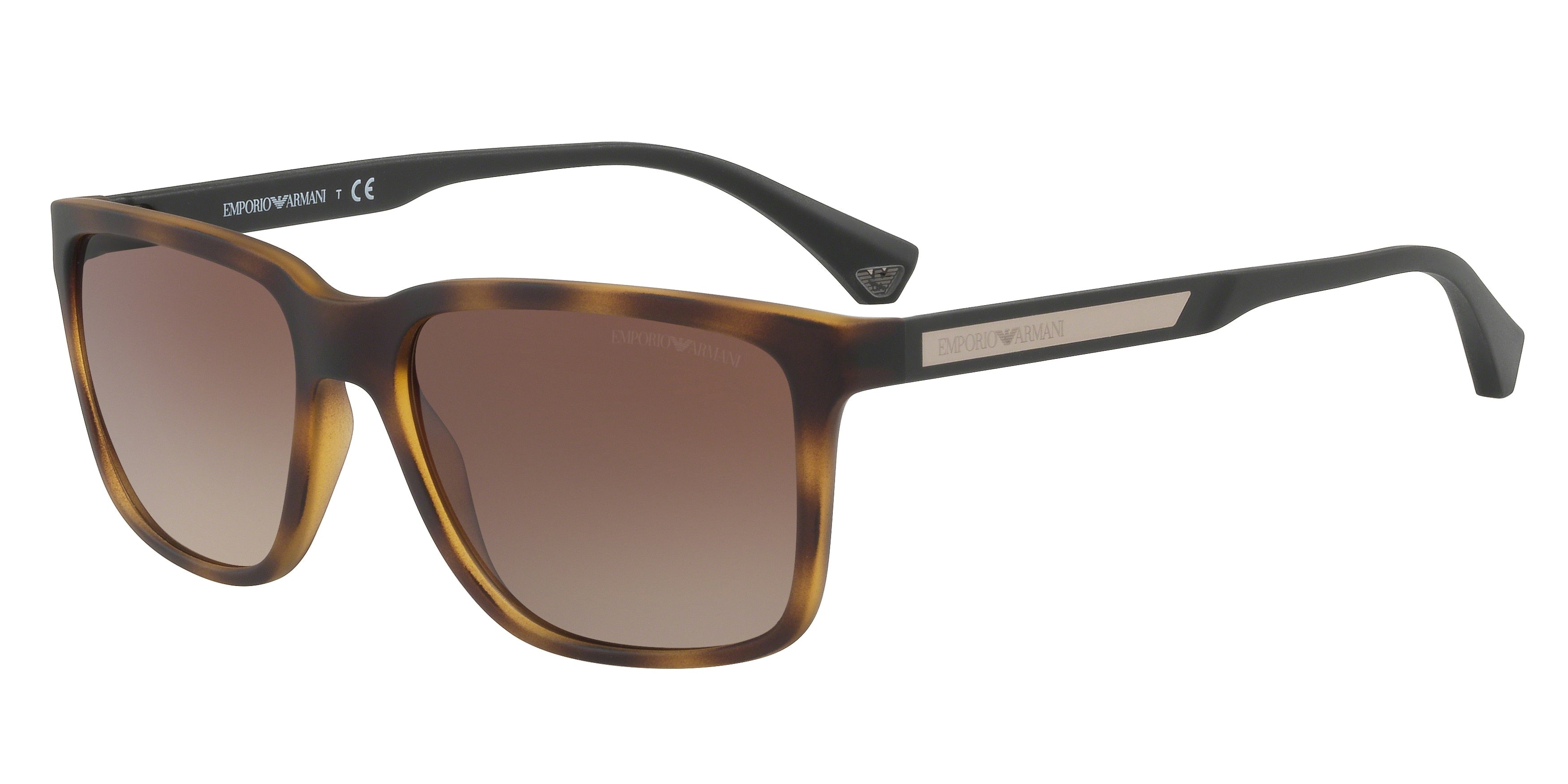 Emporio Armani EA4047 Square Sunglasses  559413-Matte Havana 56-140-17 - Color Map Tortoise