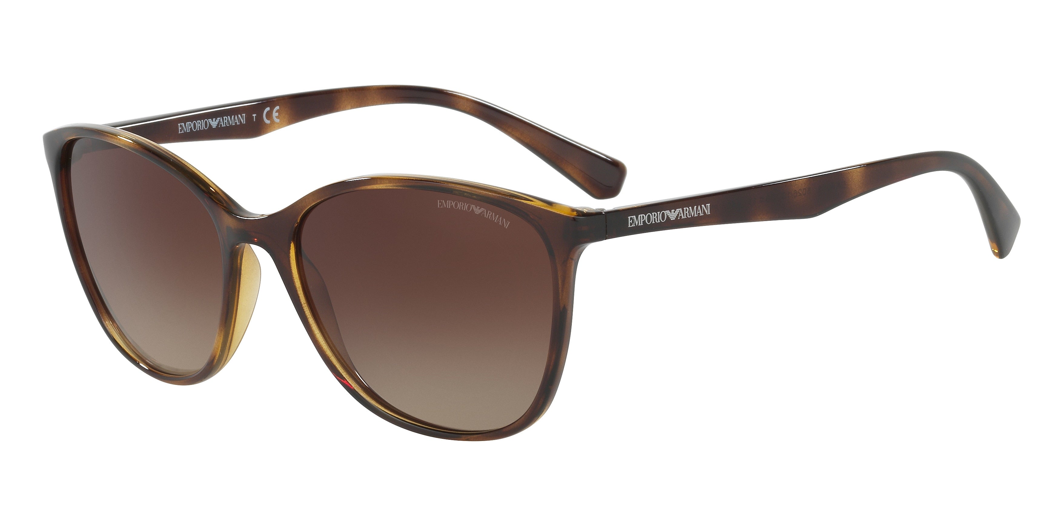 Emporio Armani EA4073 Cat Eye Sunglasses  502613-Shiny Havana 56-140-17 - Color Map Tortoise