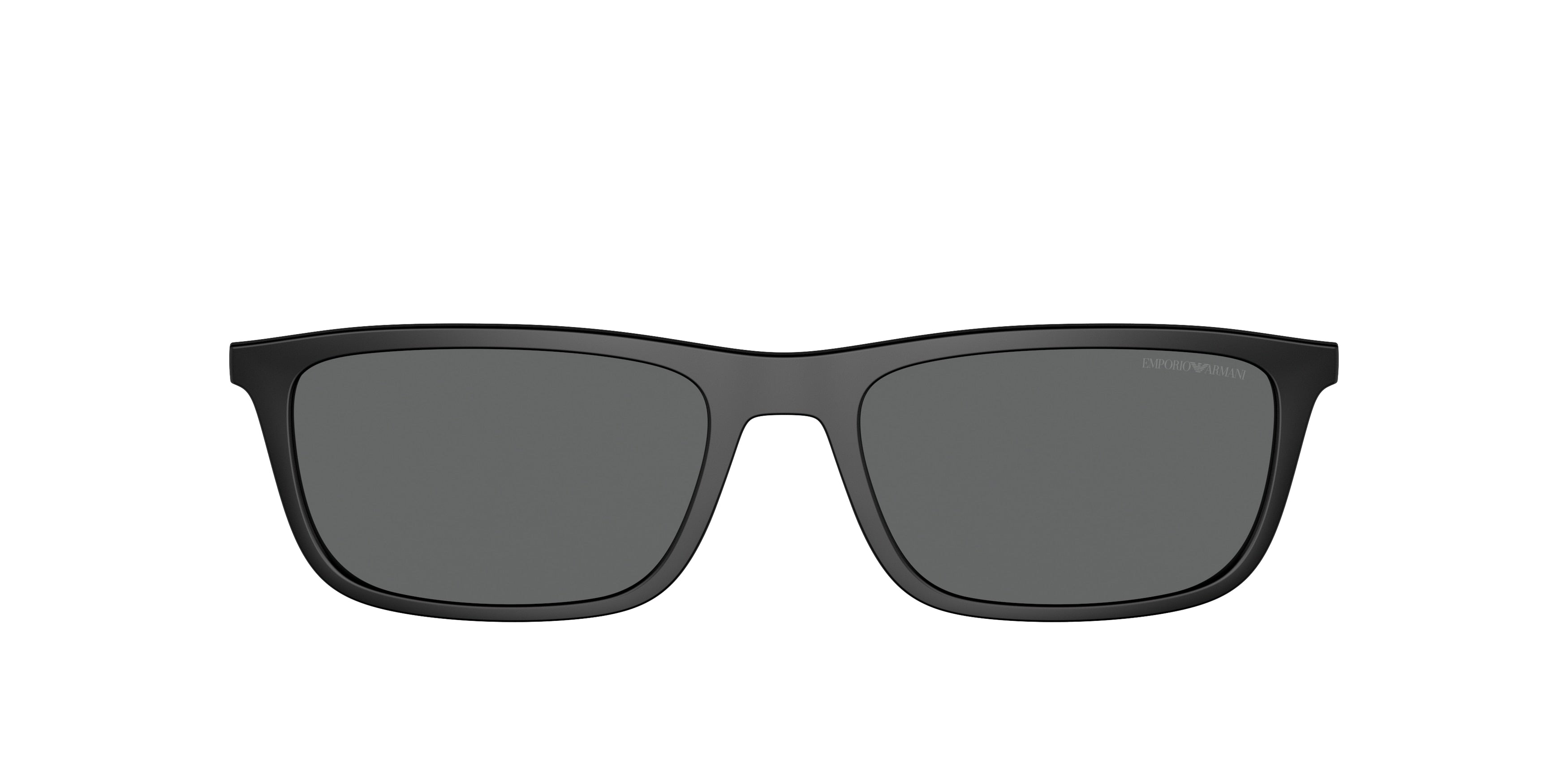 Emporio Armani EA4160C Rectangle Clip-On  500187-Matte Black 55--18 - Color Map Dark Grey