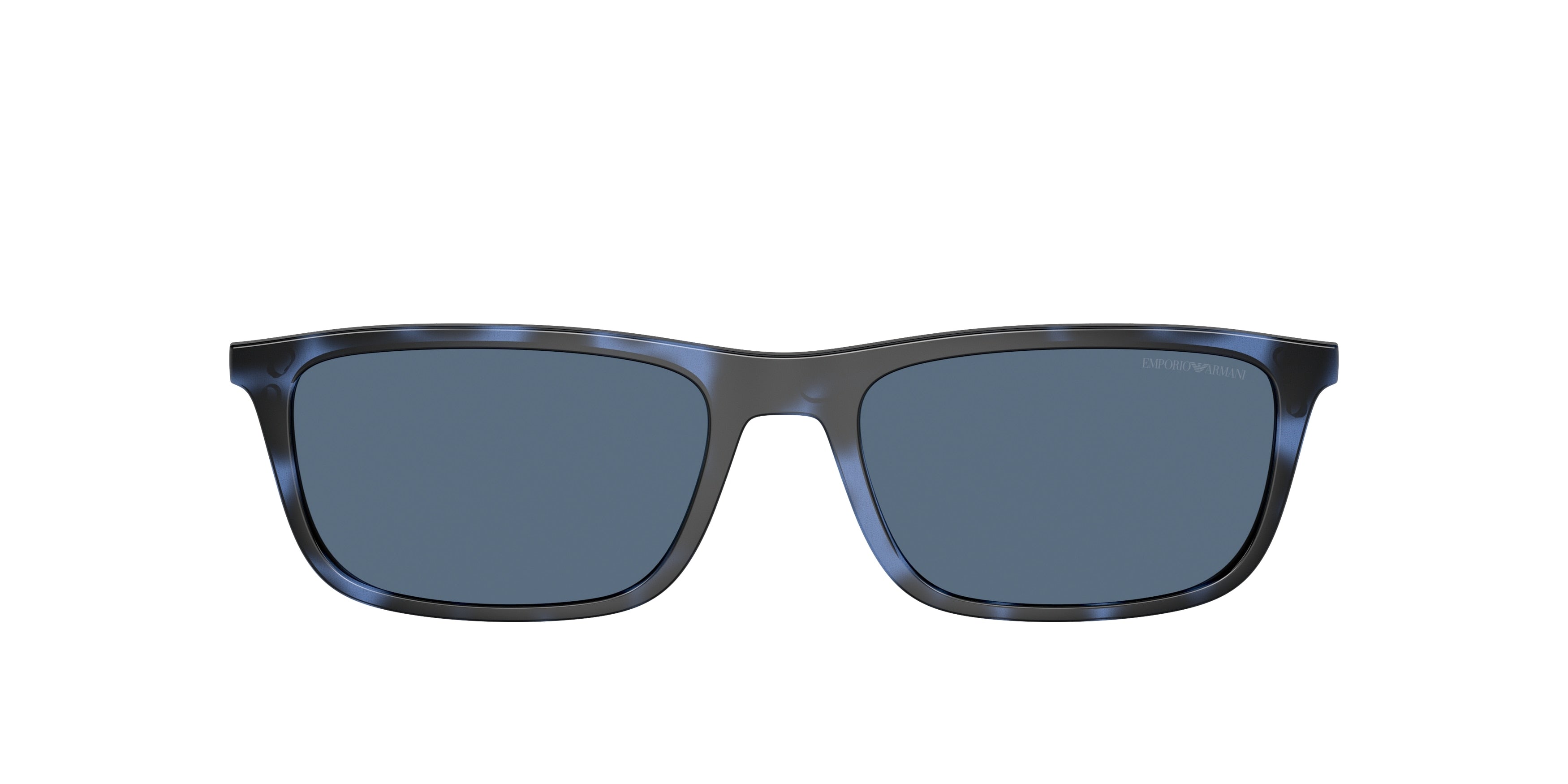 Emporio Armani EA4160C Rectangle Clip-On  514580-Shiny Blue Havana 55--18 - Color Map Dark Blue