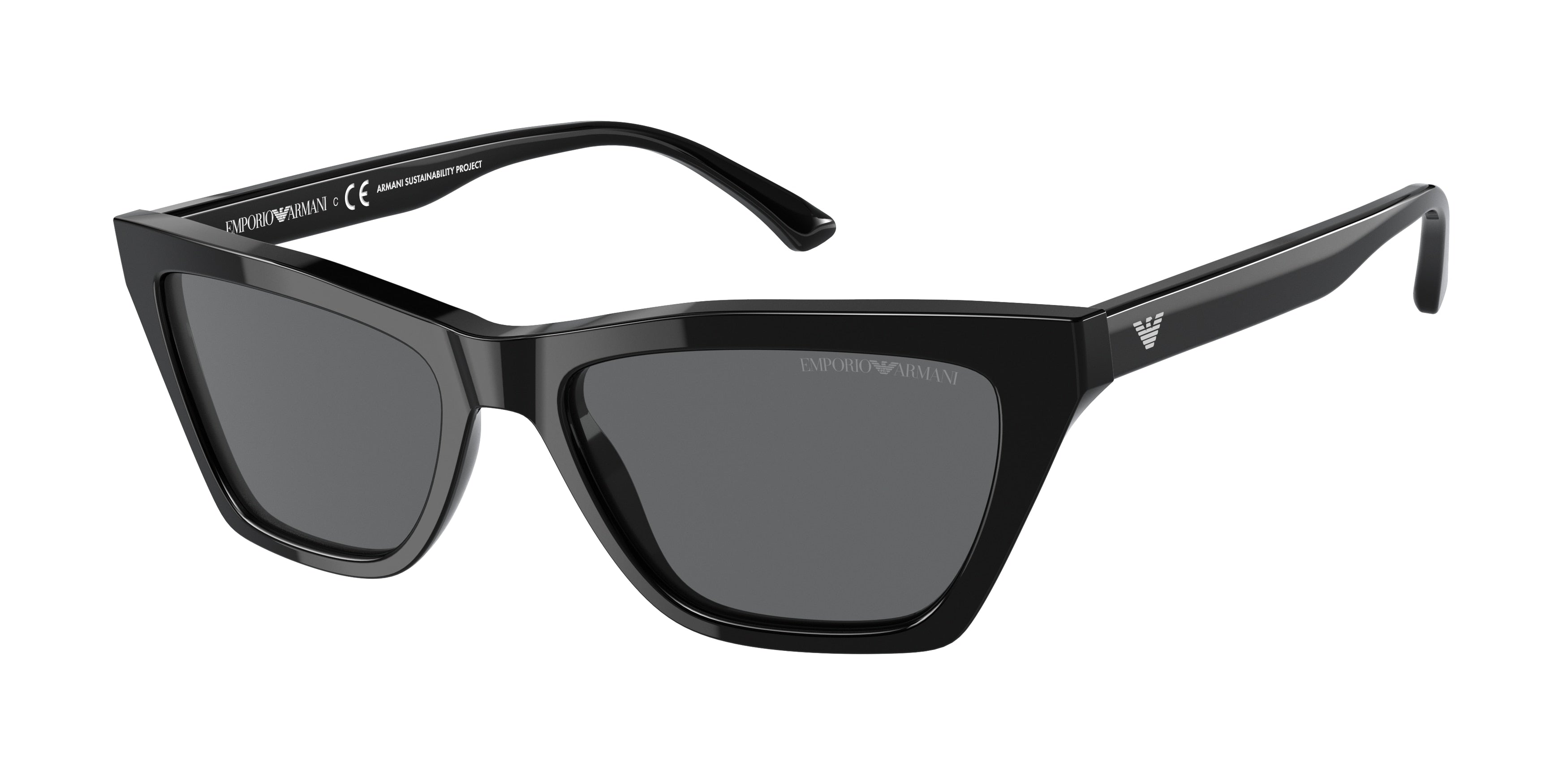 Emporio Armani EA4169 Cat Eye Sunglasses  587587-Black 54-140-17 - Color Map Black