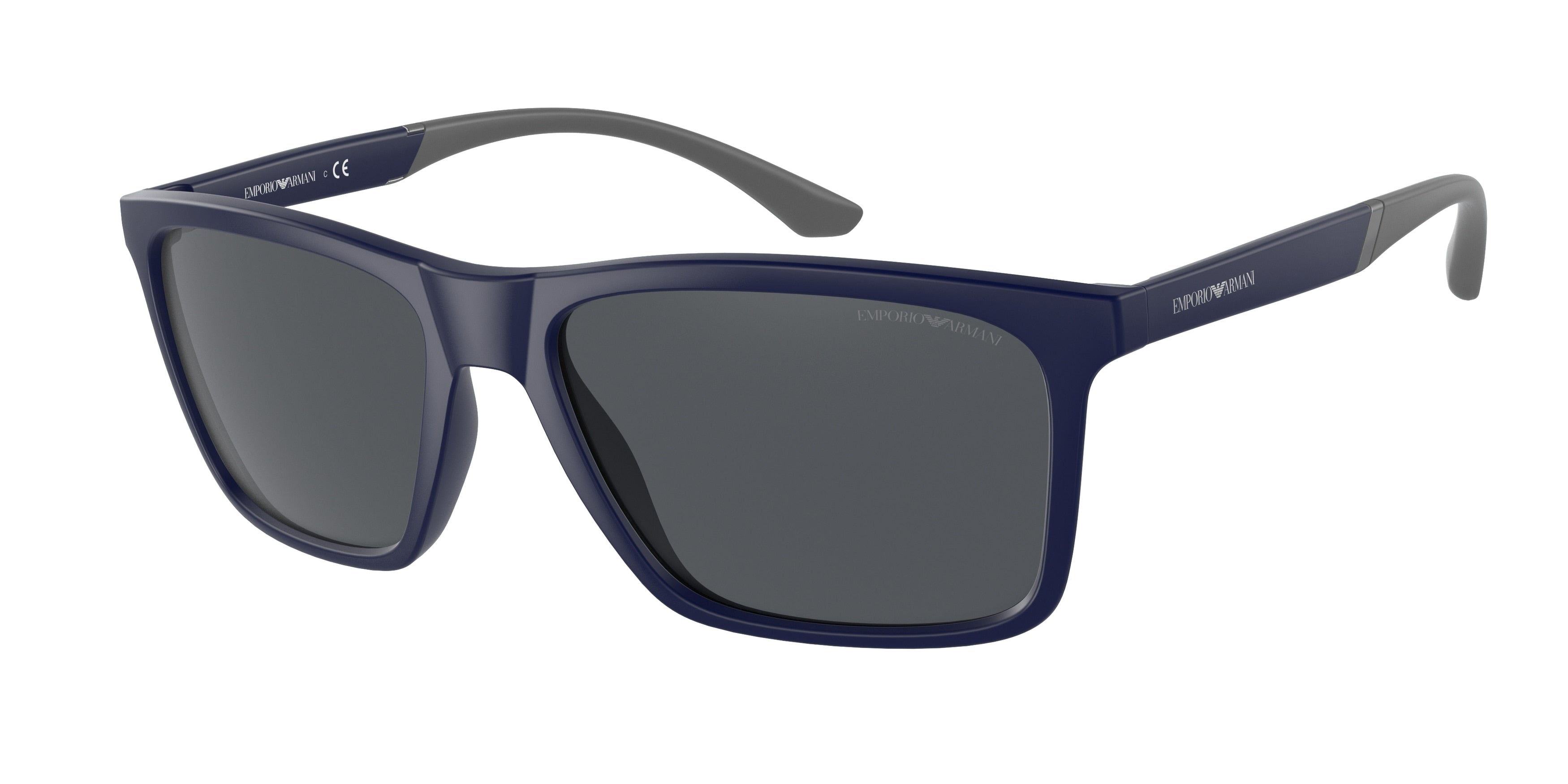 Emporio Armani EA4170 Rectangle Sunglasses  508887-Matte Blue 58-145-17 - Color Map Blue