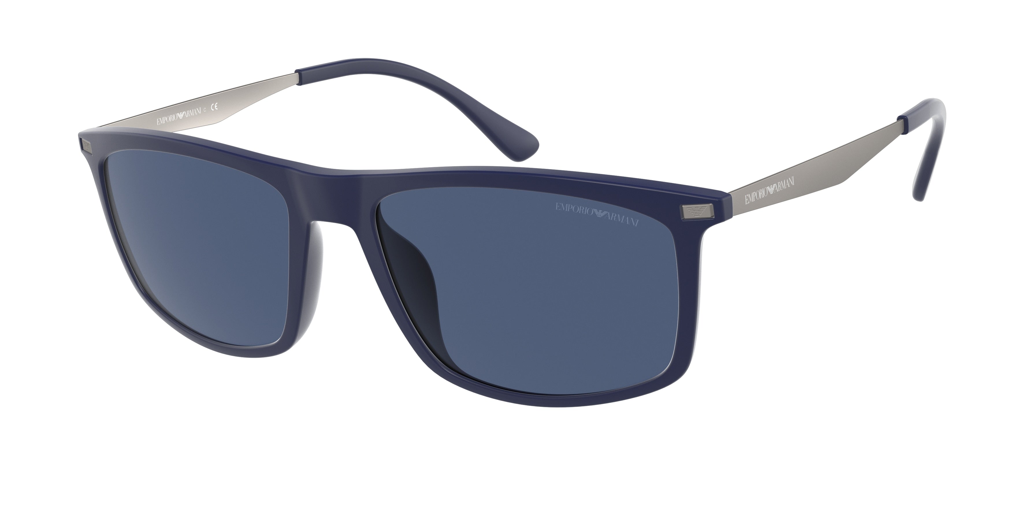 Emporio Armani EA4171U Rectangle Sunglasses  508880-Matte Blue 57-150-18 - Color Map Blue