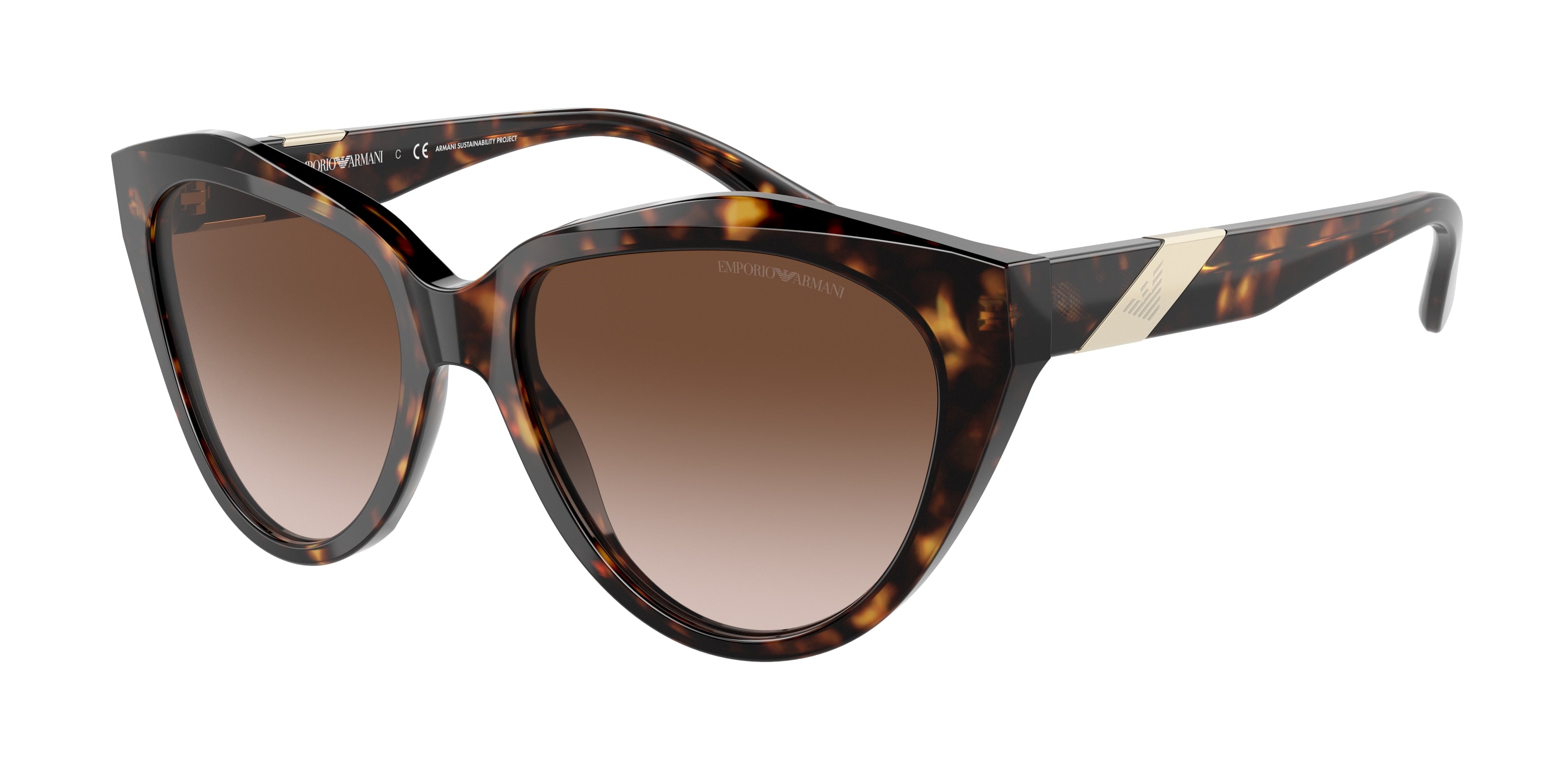 Emporio Armani EA4178 Butterfly Sunglasses  587913-Shiny Havana 54-140-17 - Color Map Tortoise