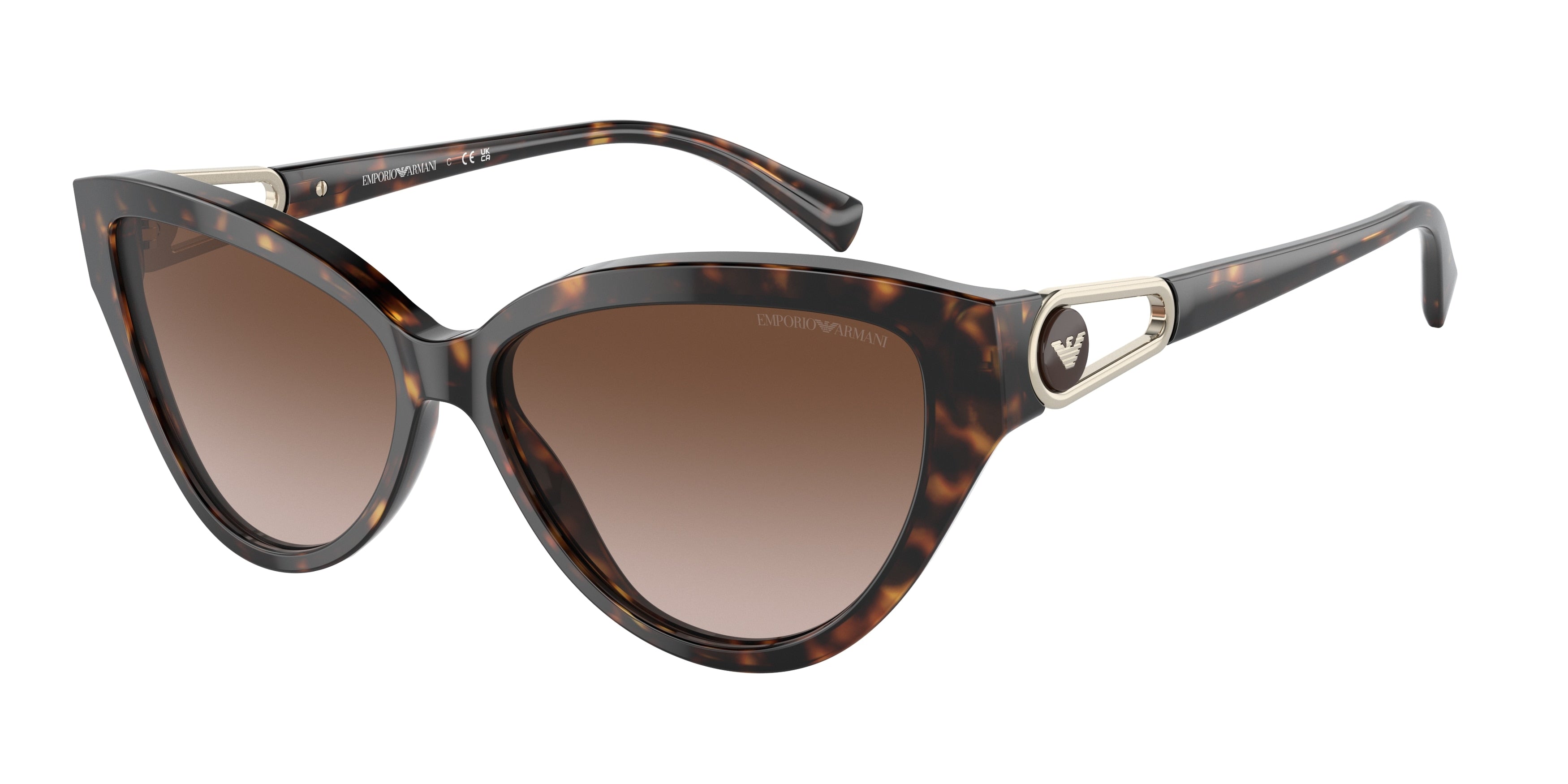 Emporio Armani EA4192 Cat Eye Sunglasses  502613-Shiny Havana 57-140-14 - Color Map Tortoise