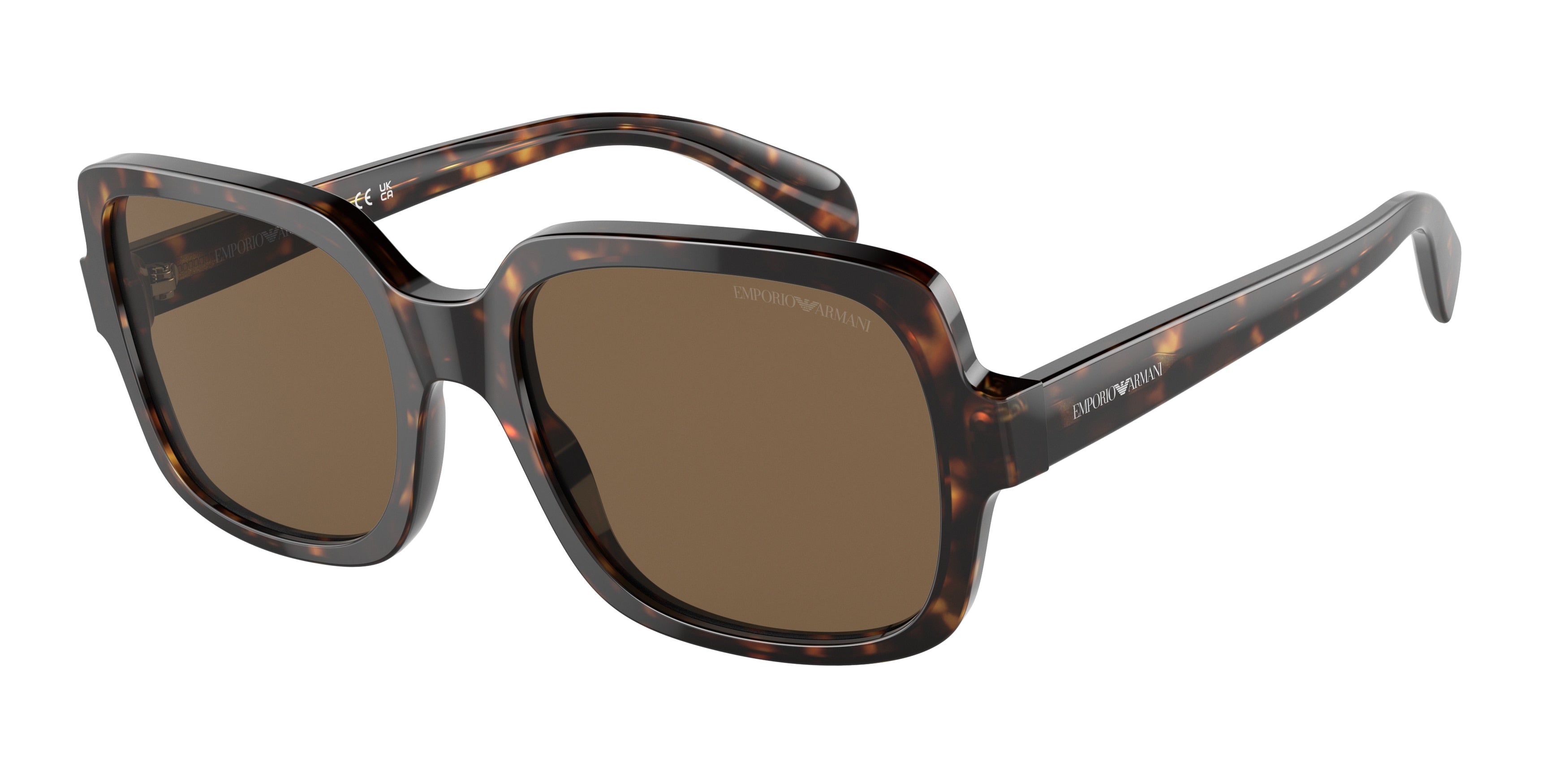 Emporio Armani EA4195 Square Sunglasses  502673-Shiny Havana 55-140-19 - Color Map Tortoise