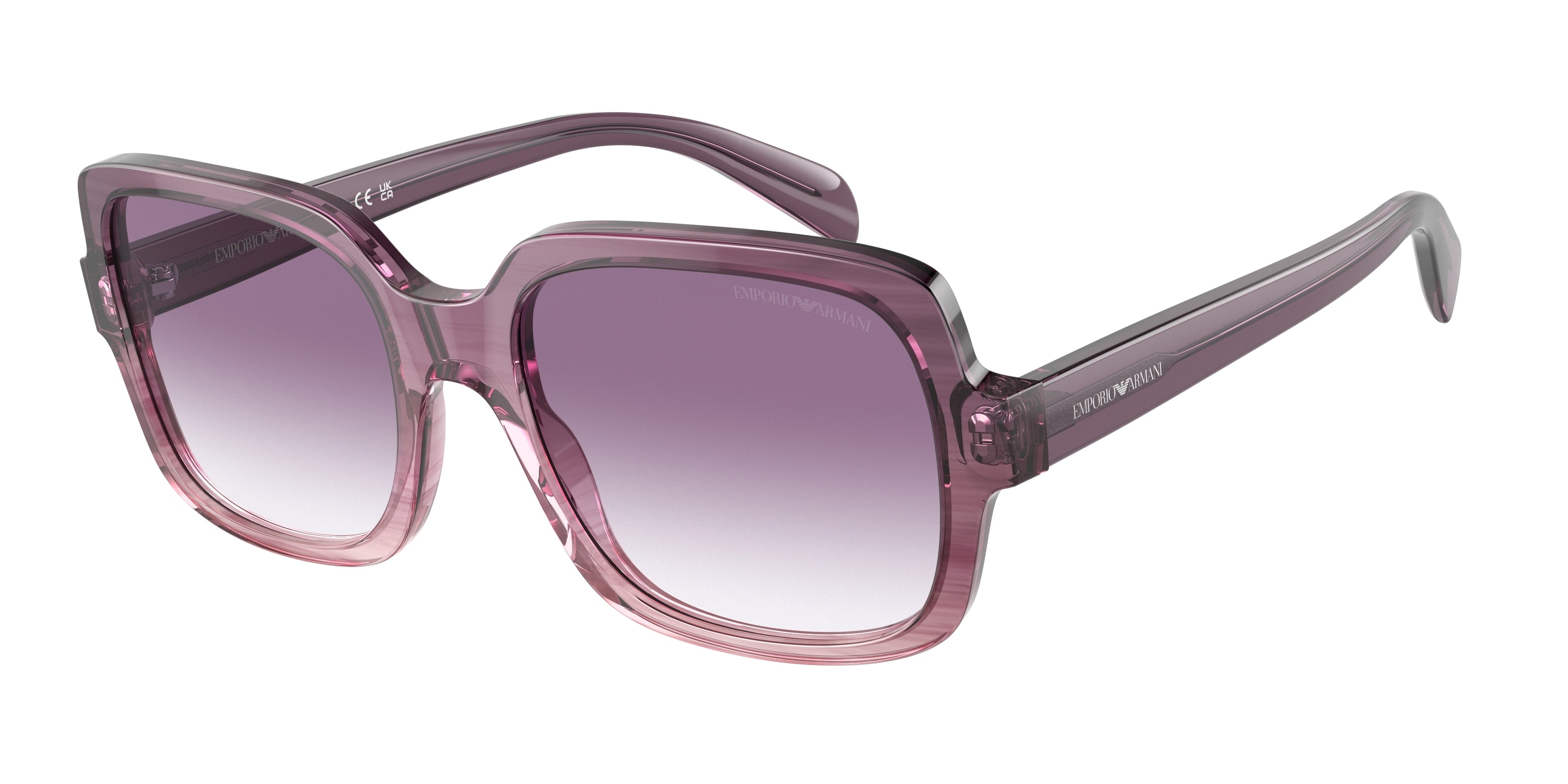 Emporio Armani EA4195 Square Sunglasses  59668H-Gradient Violet 55-140-19 - Color Map Violet