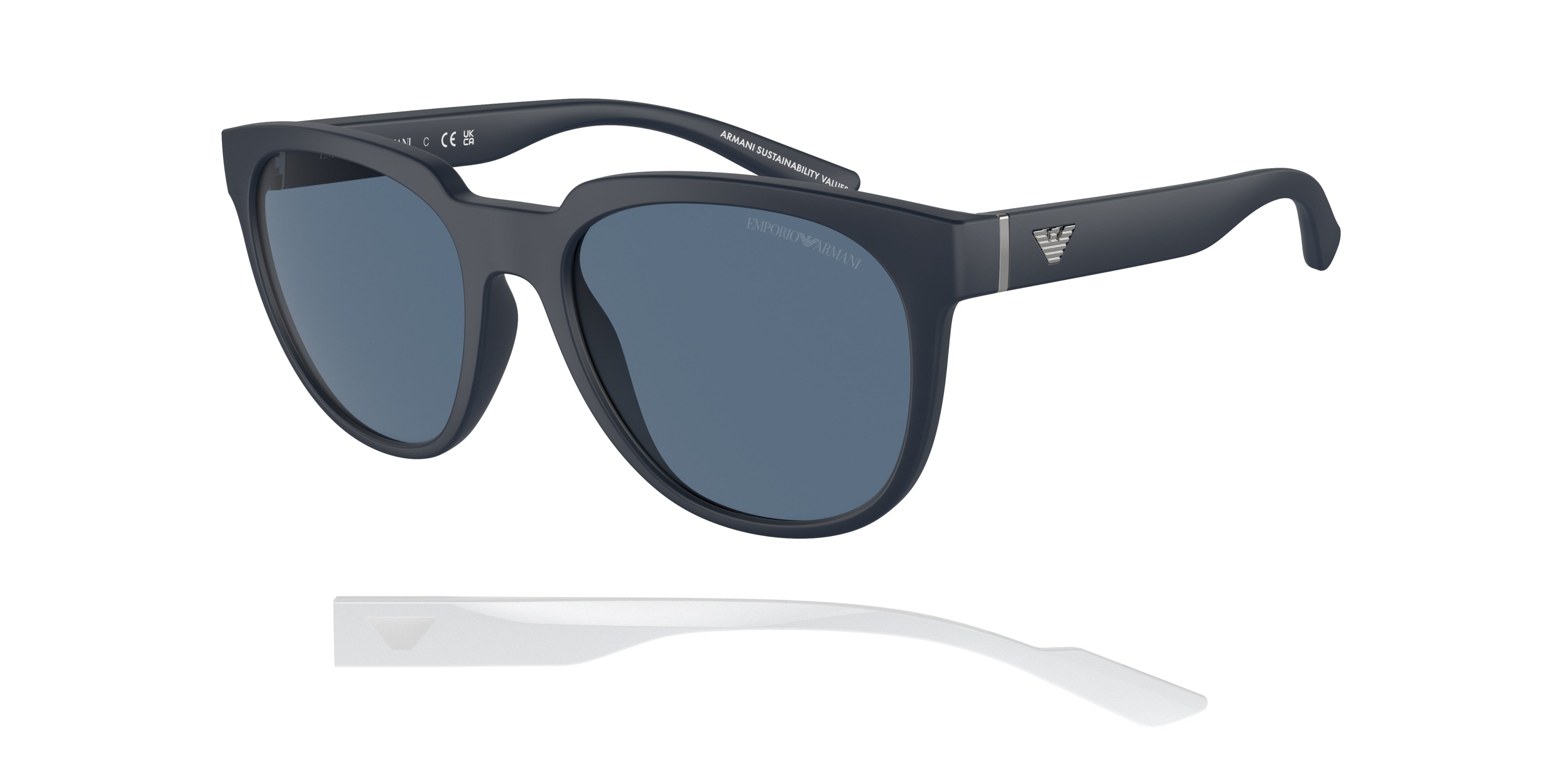 Emporio Armani EA4205 Phantos Sunglasses  508880-Matte Blue 55-145-19 - Color Map Blue