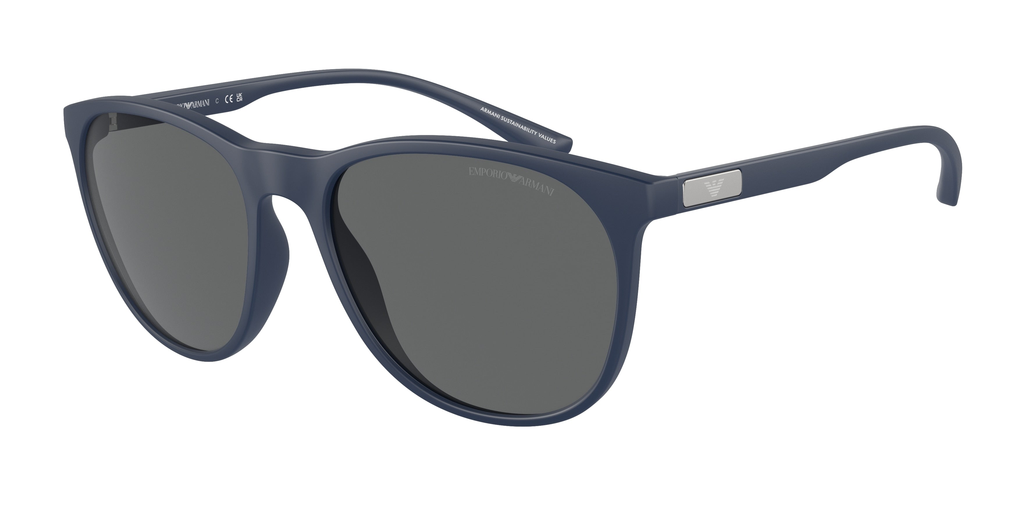 Emporio Armani EA4210F Phantos Sunglasses  576387-Matte Bluette 56-145-19 - Color Map Blue