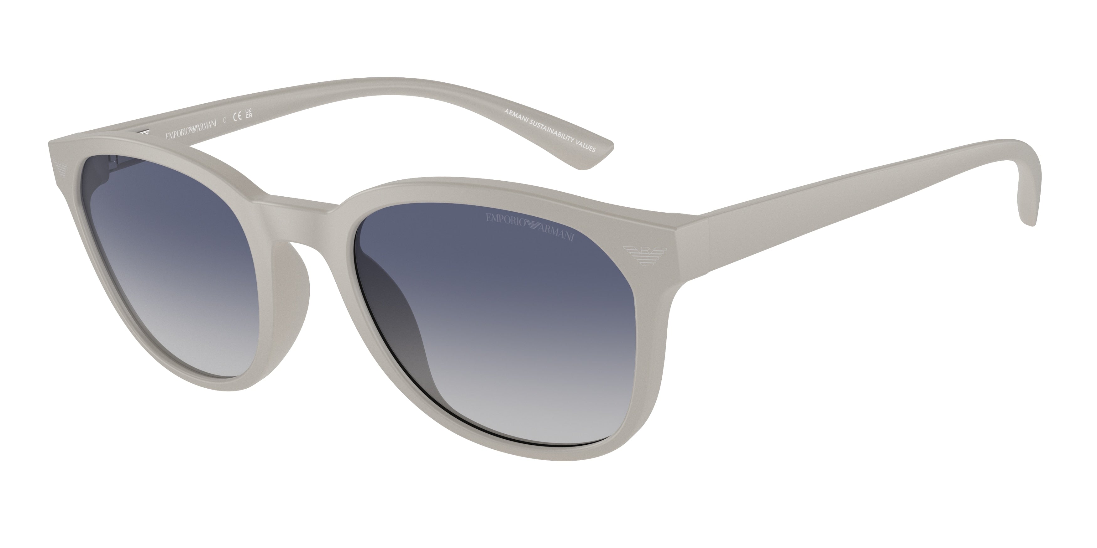 Emporio Armani EA4225U Phantos Sunglasses  610087-Matte Light Grey 53-145-20 - Color Map Grey