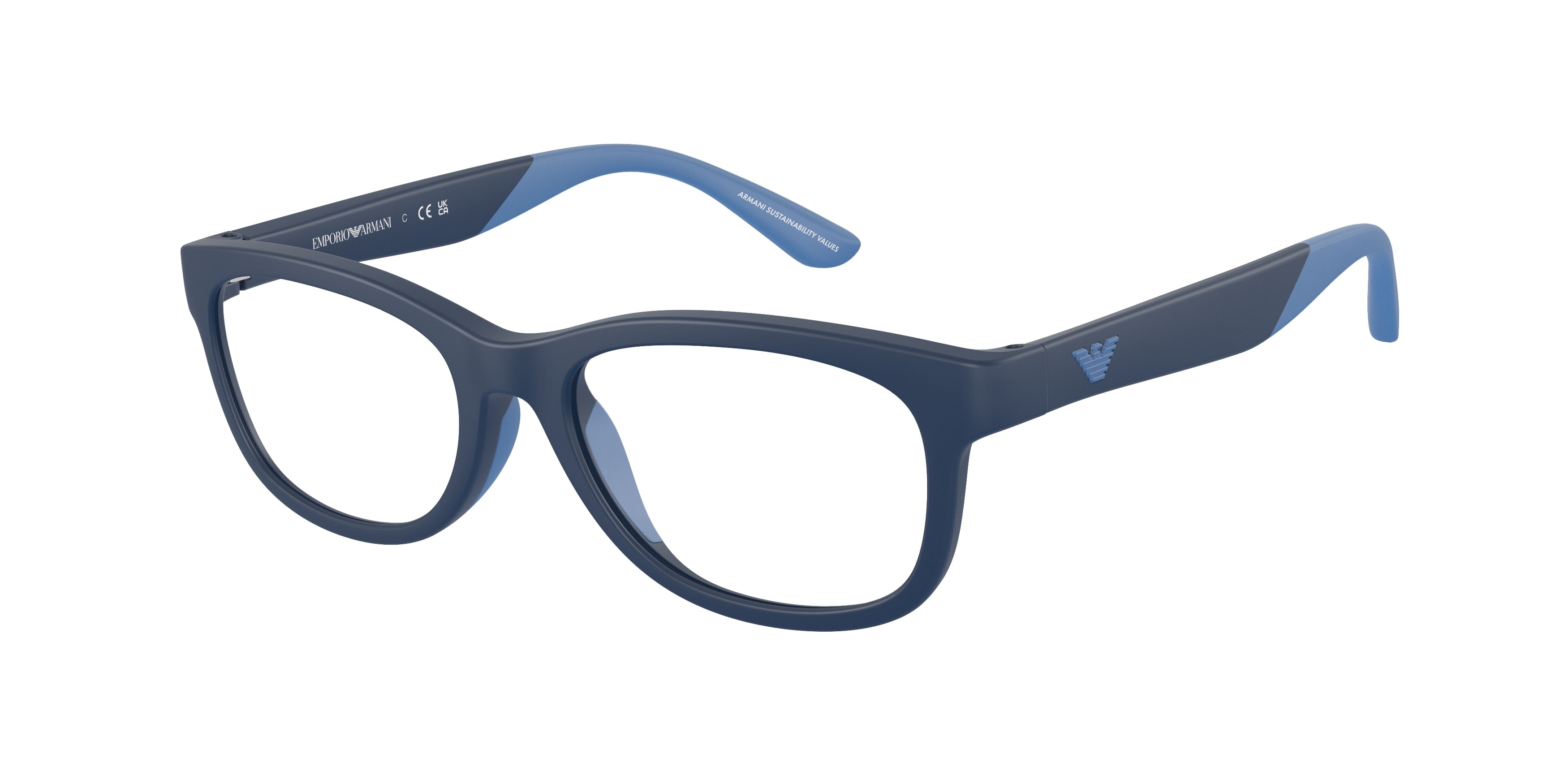 Emporio Armani Kids EK3001 Pillow Eyeglasses  5759-Matte Blue 49-125-16 - Color Map Blue