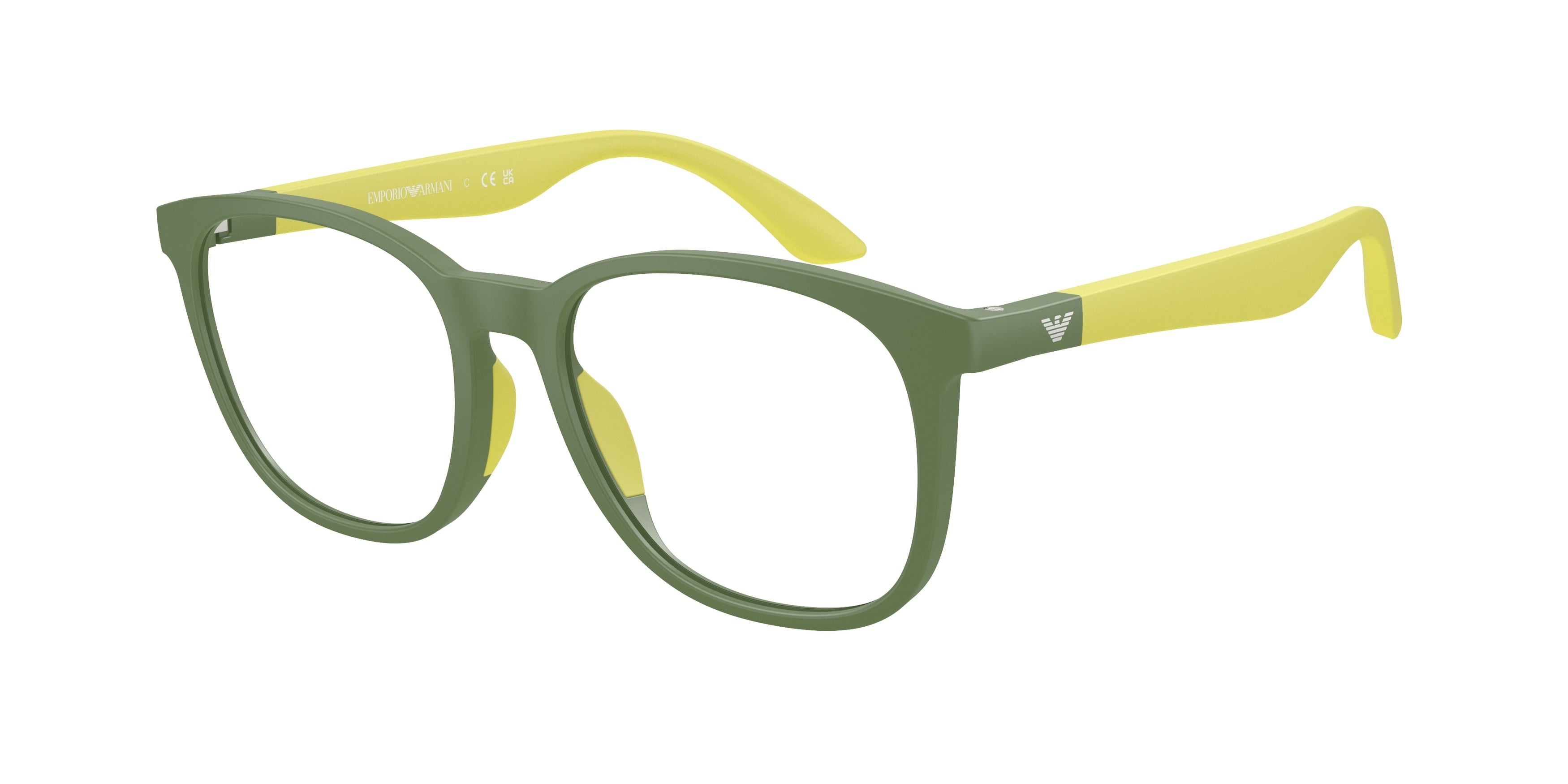 Emporio Armani Kids EK3004 Phantos Eyeglasses  6104-Matte Green 49-130-16 - Color Map Green