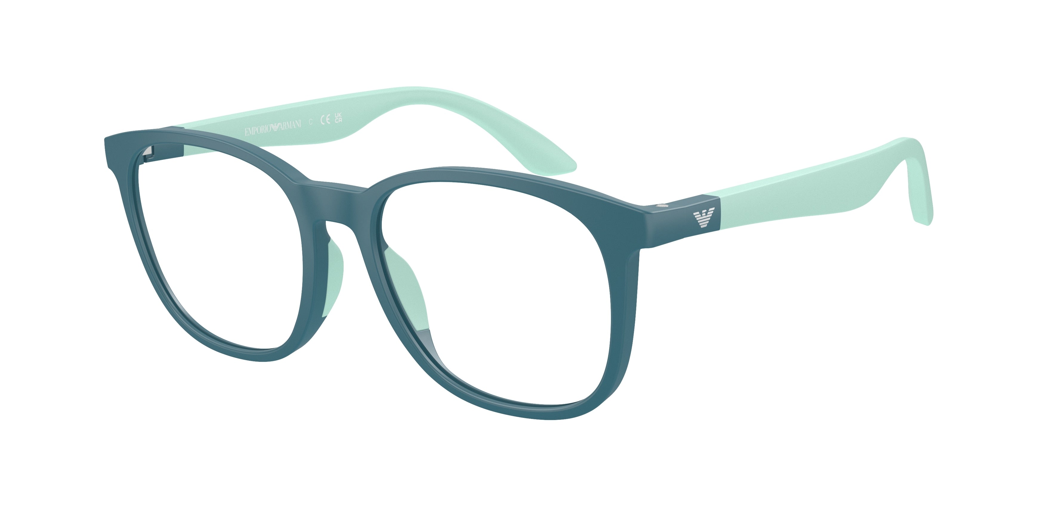 Emporio Armani Kids EK3004 Phantos Eyeglasses  6123-Matte Petroleum 49-130-16 - Color Map Green