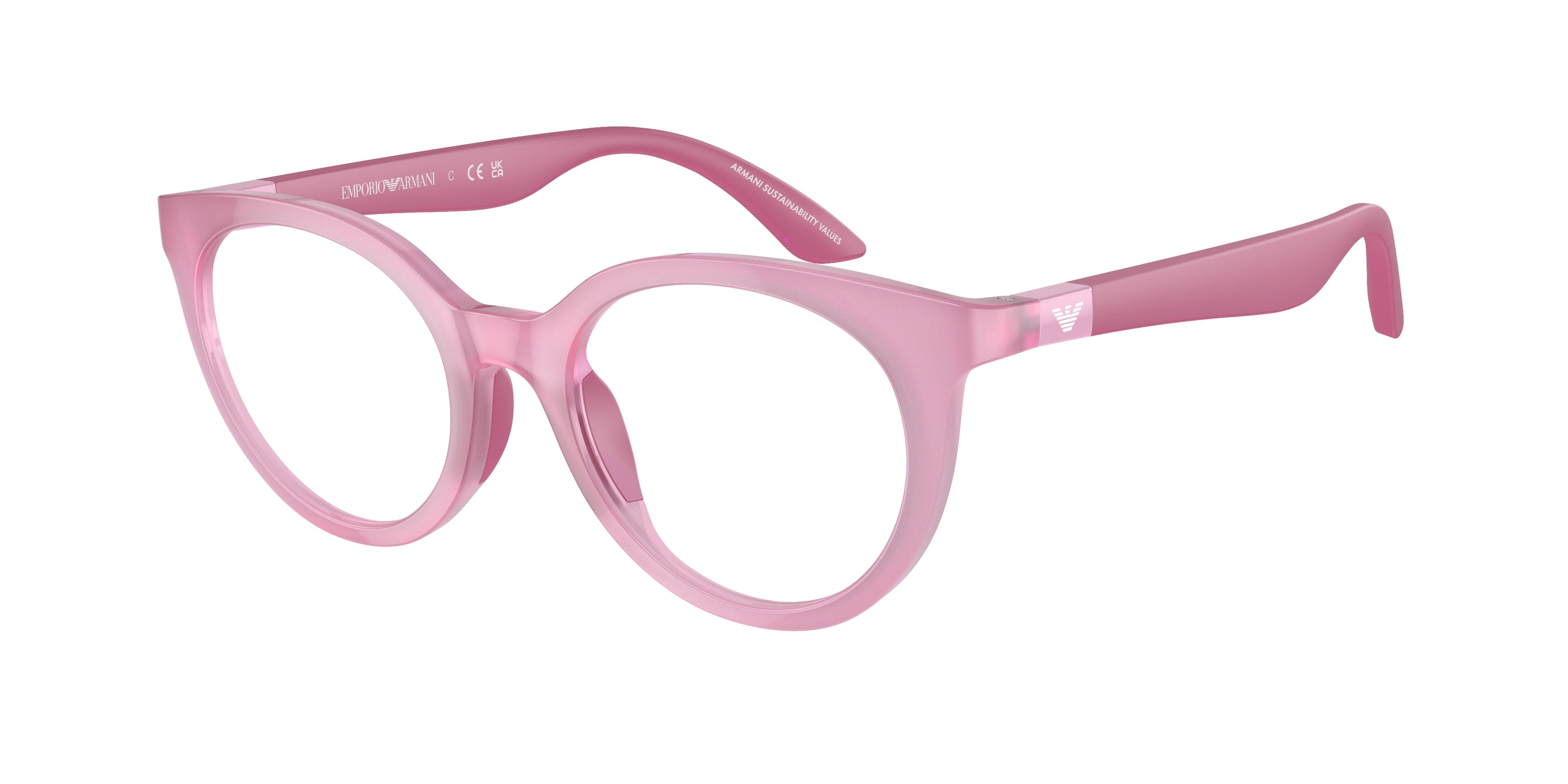 Emporio Armani Kids EK3007F Phantos Eyeglasses  6133-Opaline Pink 47-130-18 - Color Map Pink