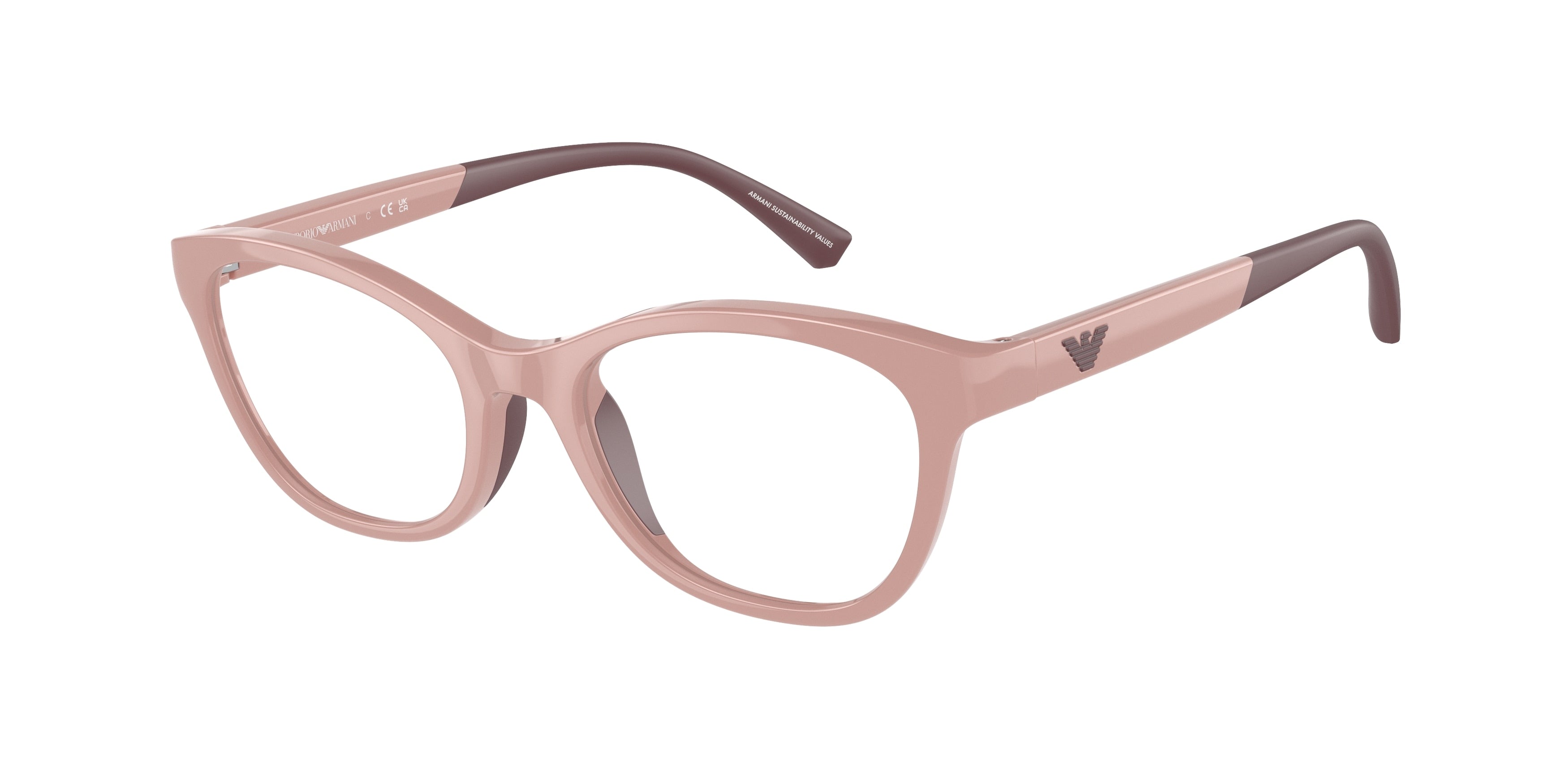 Emporio Armani Kids EK3204 Cat Eye Eyeglasses  5086-Shiny Pink 48-125-17 - Color Map Pink