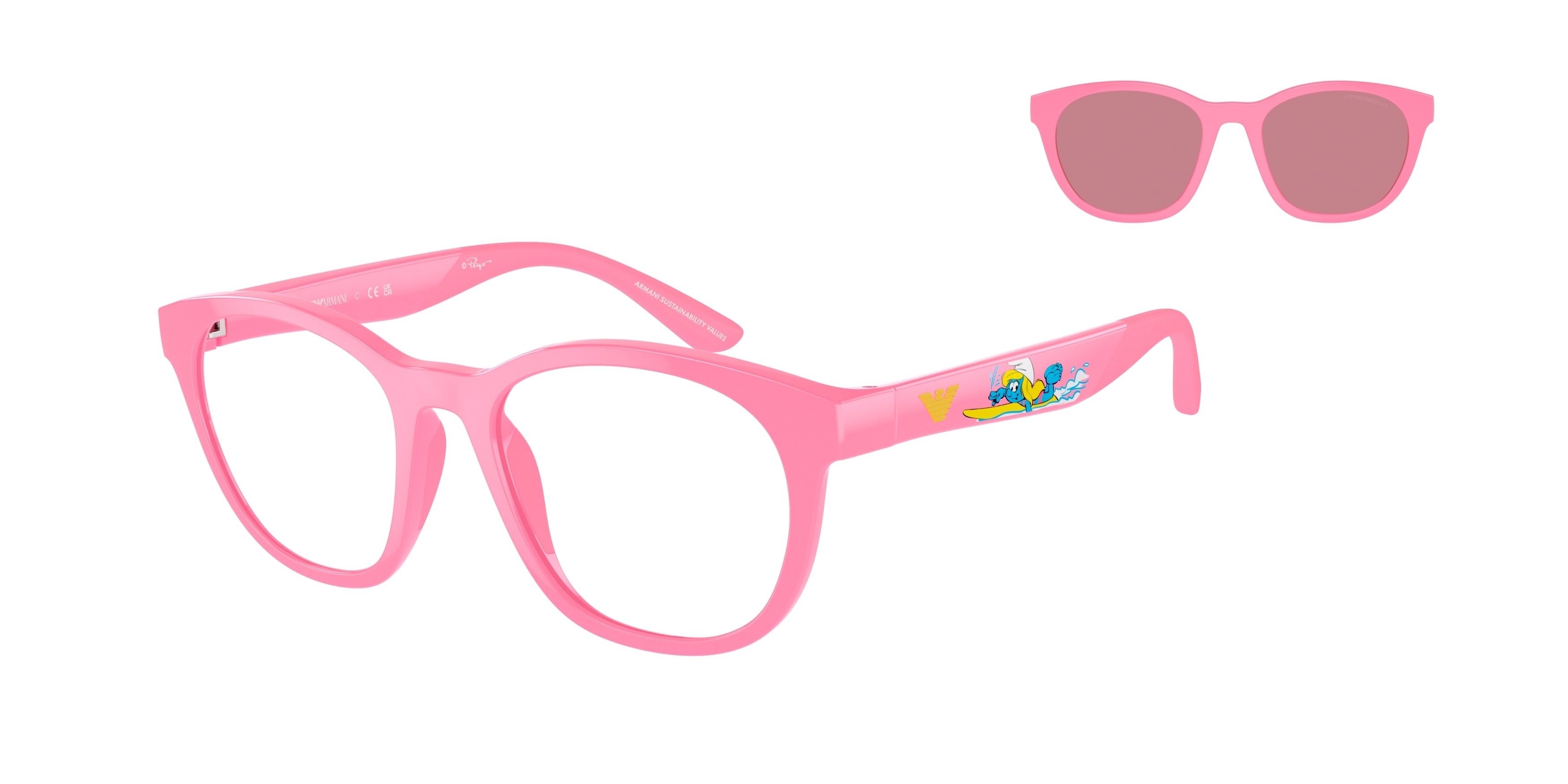 Emporio Armani Kids EK4001 Phantos Sunglasses  61441W-Shiny Pink 47-125-17 - Color Map Pink