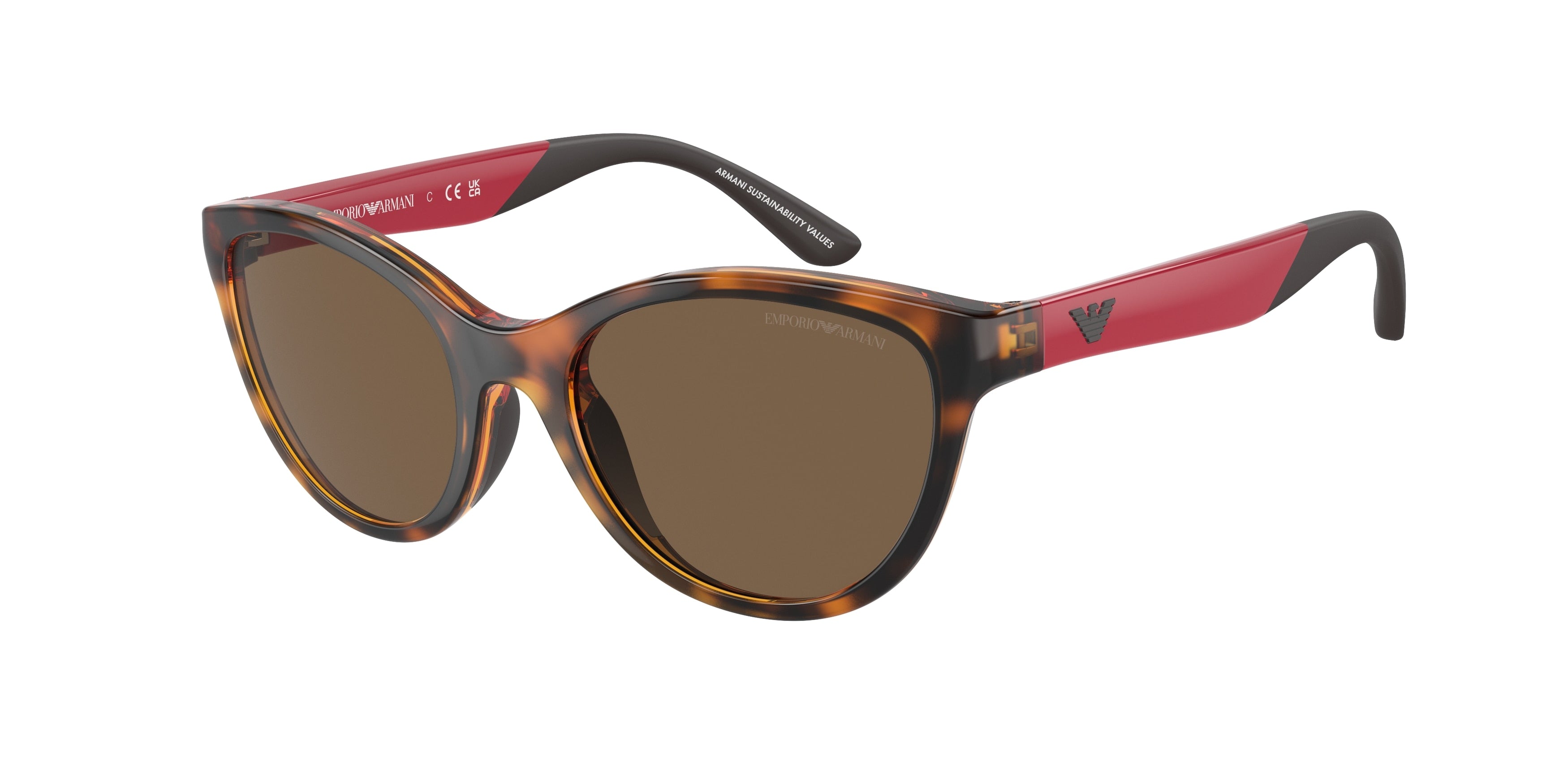 Emporio Armani Kids EK4003 Cat Eye Sunglasses  502673-Shiny Havana 48-125-17 - Color Map Tortoise