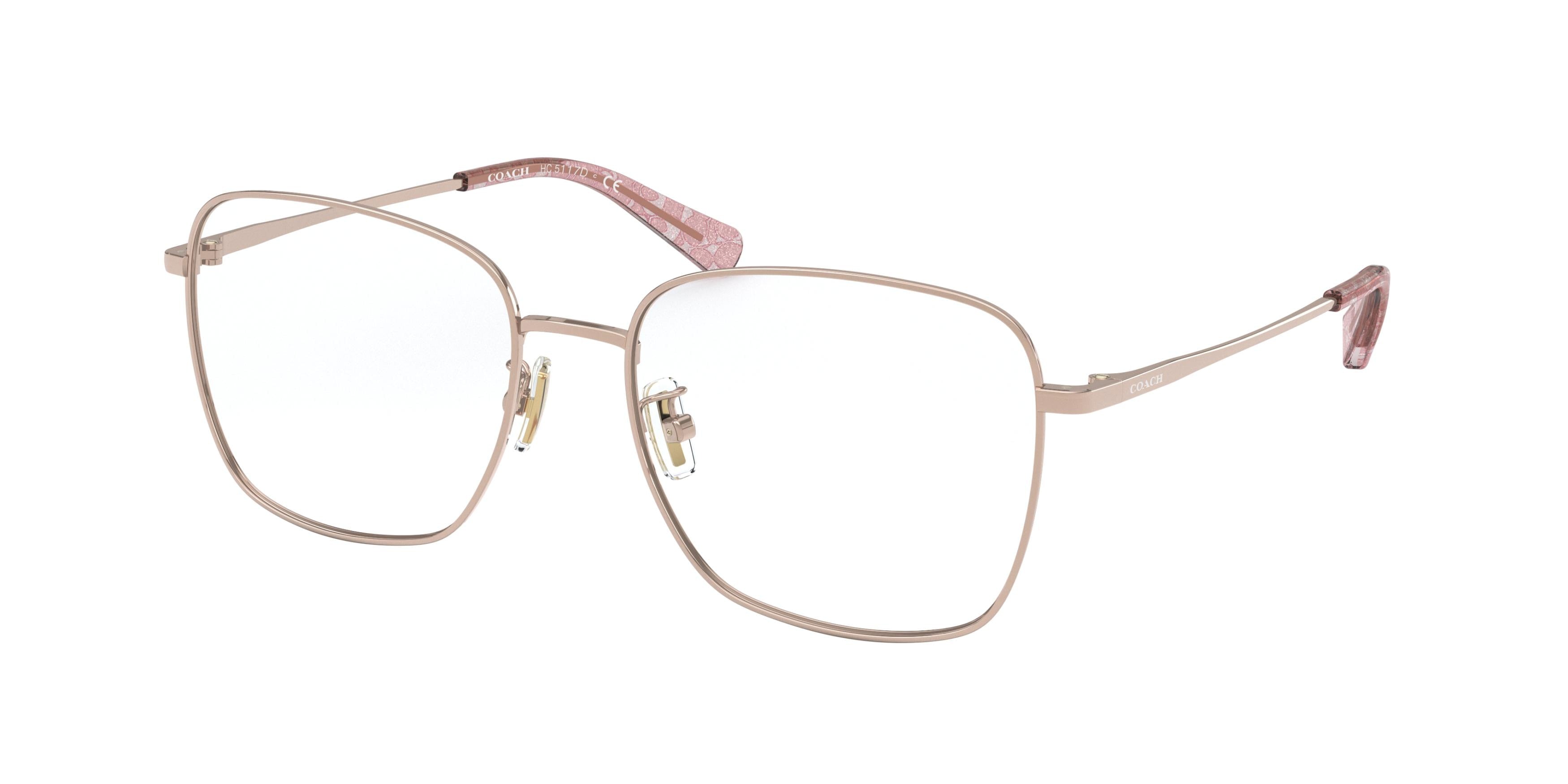 Coach HC5117D Rectangle Eyeglasses  9361-Rose Gold 55-140-17 - Color Map Gold