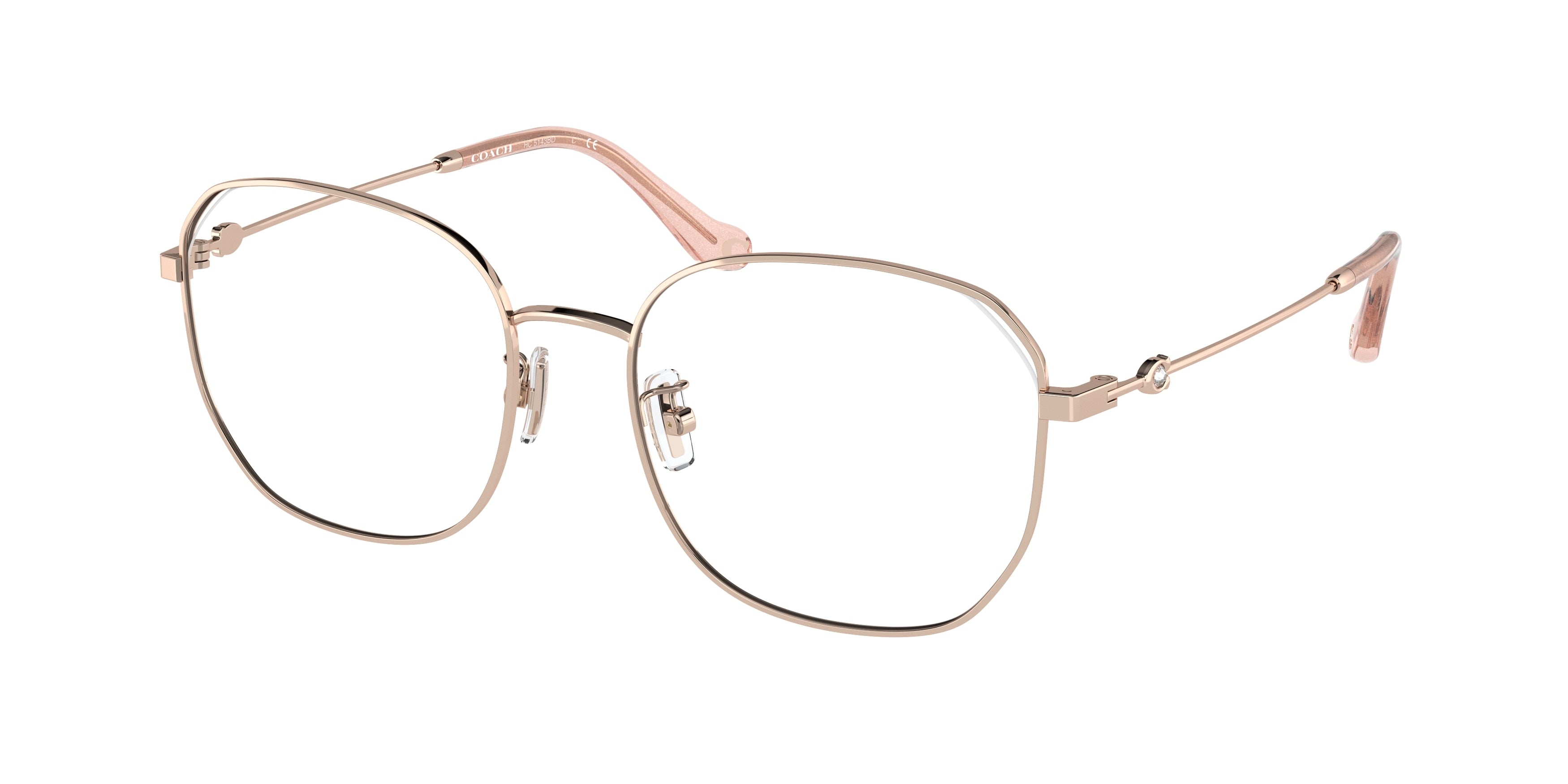 Coach HC5143BD Irregular Eyeglasses  9407-Shiny Rose Gold 55-145-18 - Color Map Gold