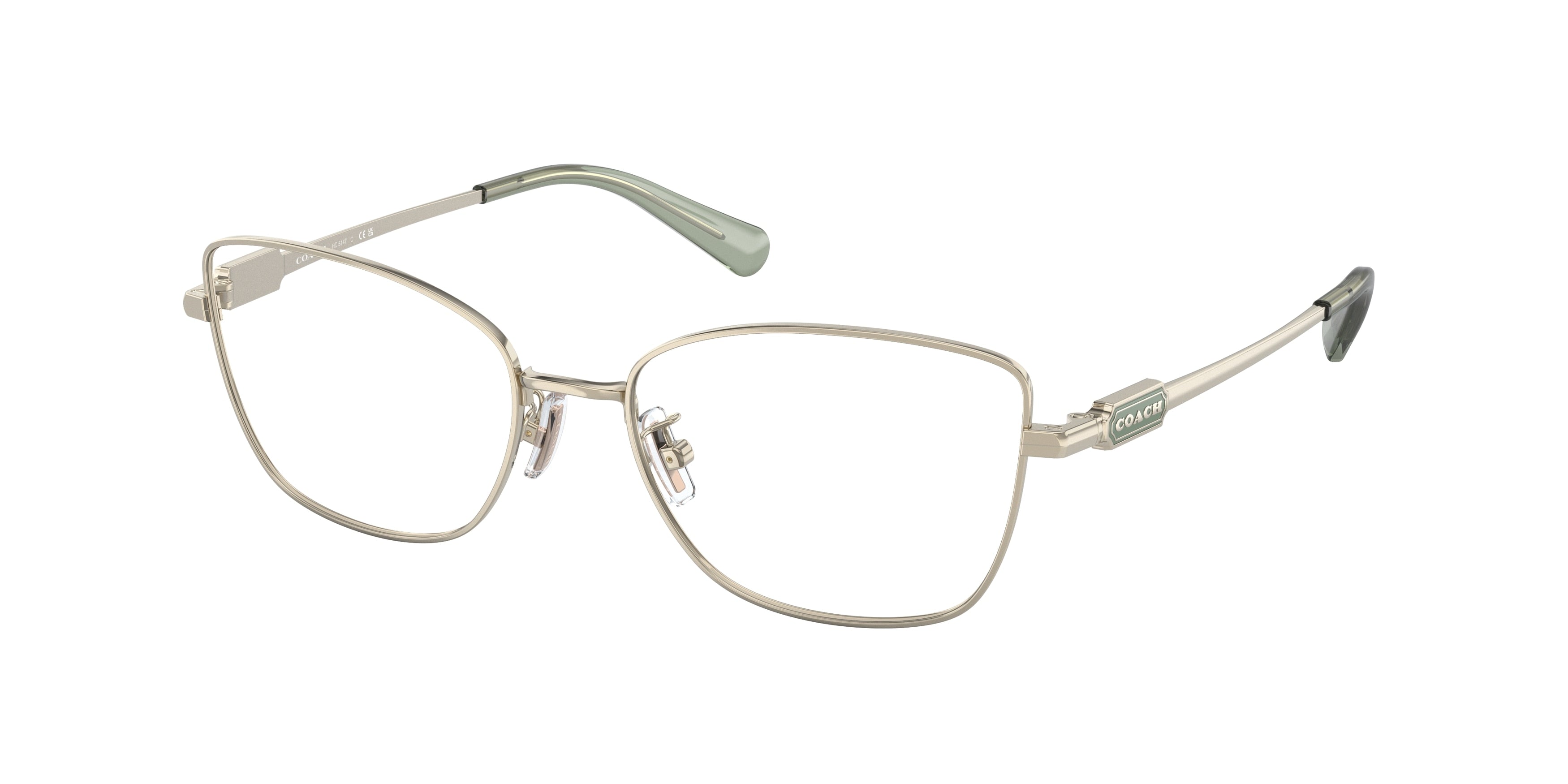 Coach HC5147 Irregular Eyeglasses  9425-Shiny Light Gold 51-140-17 - Color Map Gold