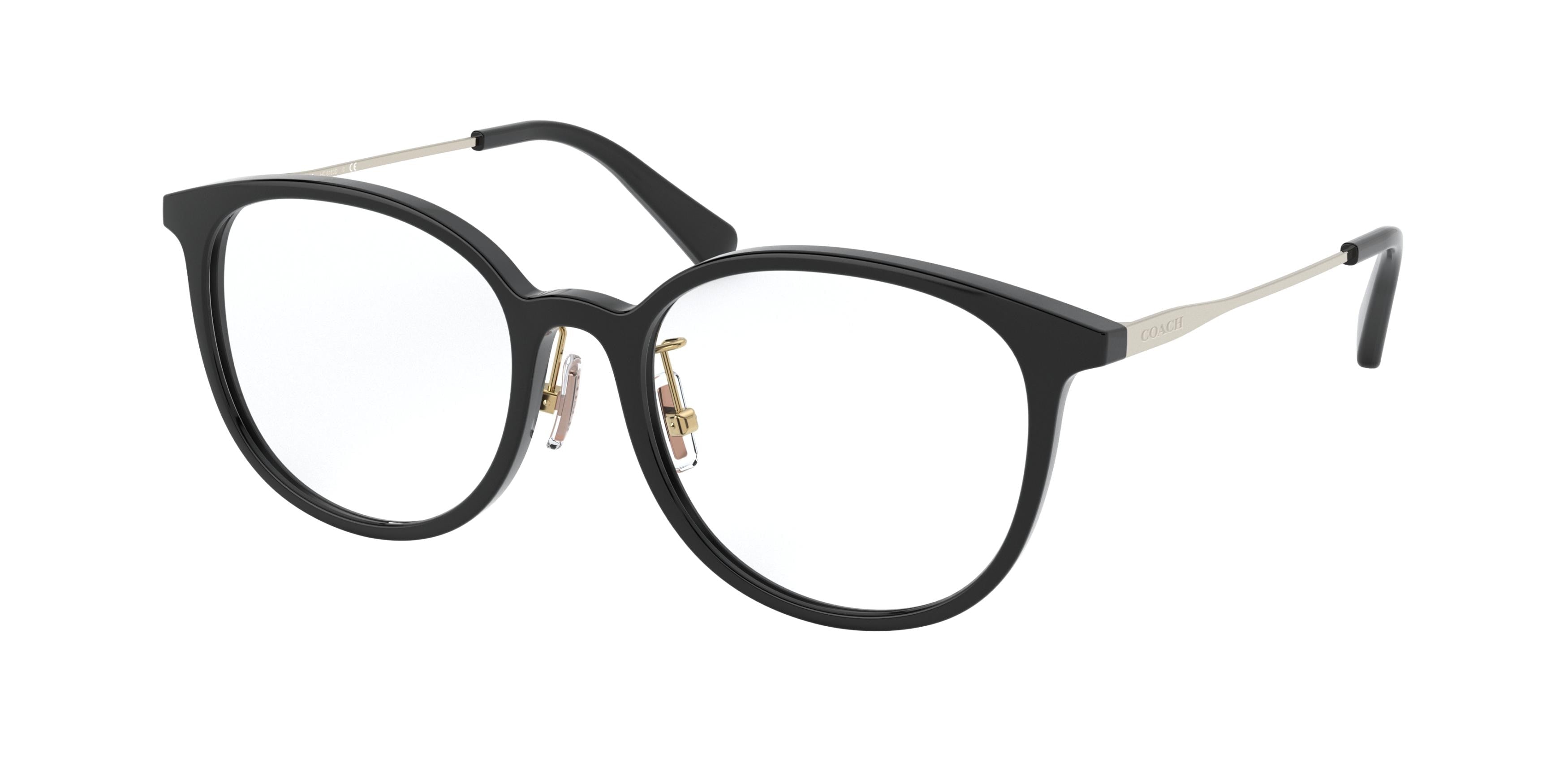 Coach HC6160D Round Eyeglasses  5002-Black 53-145-18 - Color Map Black