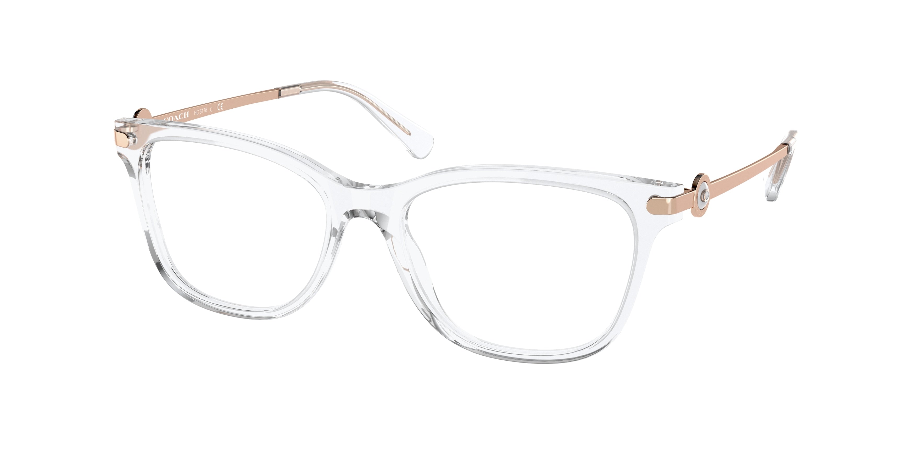 Coach HC6176 Rectangle Eyeglasses  5111-Clear 49-140-17 - Color Map Transparent