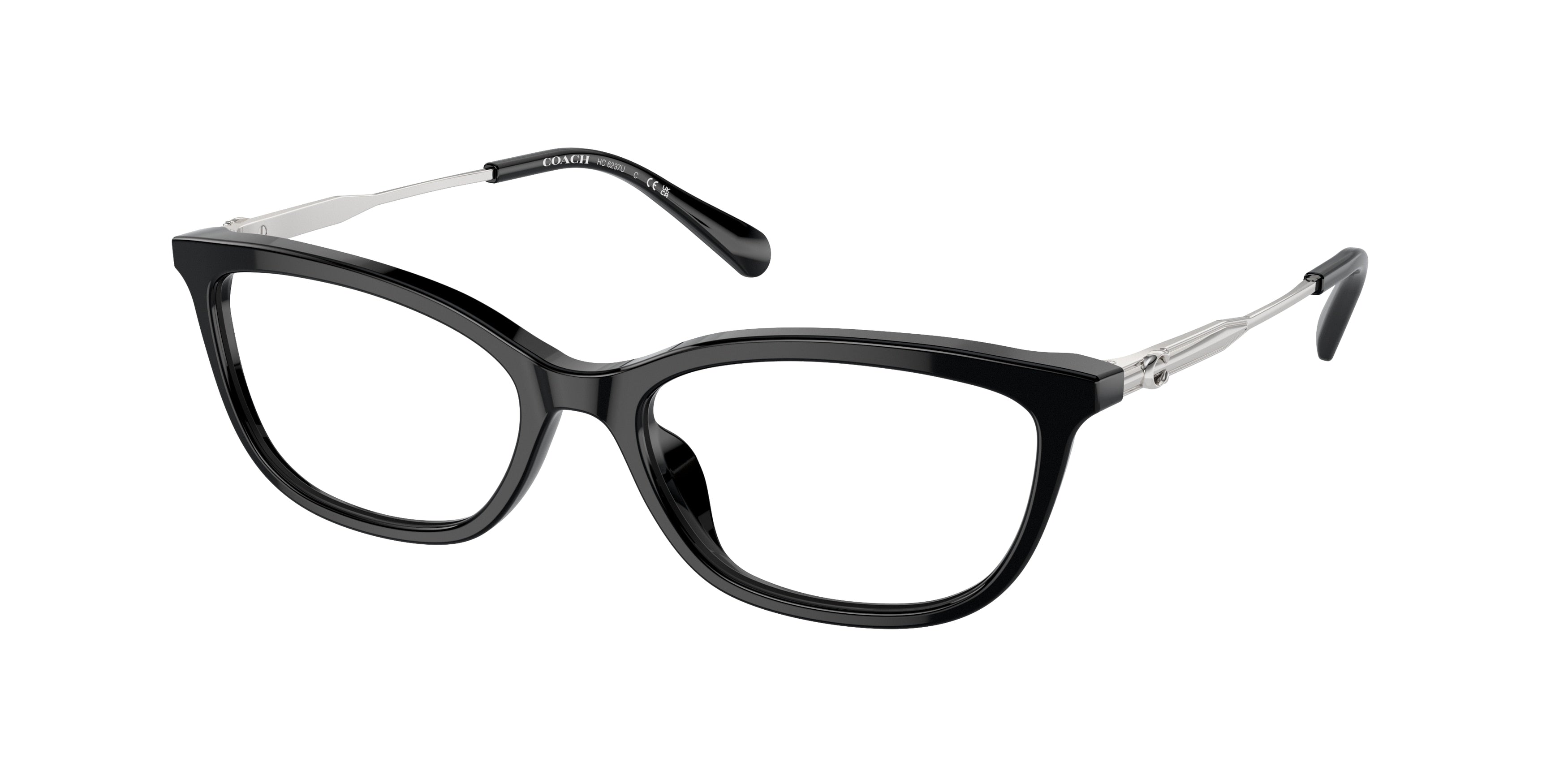 Coach HC6237U Rectangle Eyeglasses  5002-Black 54-140-17 - Color Map Black