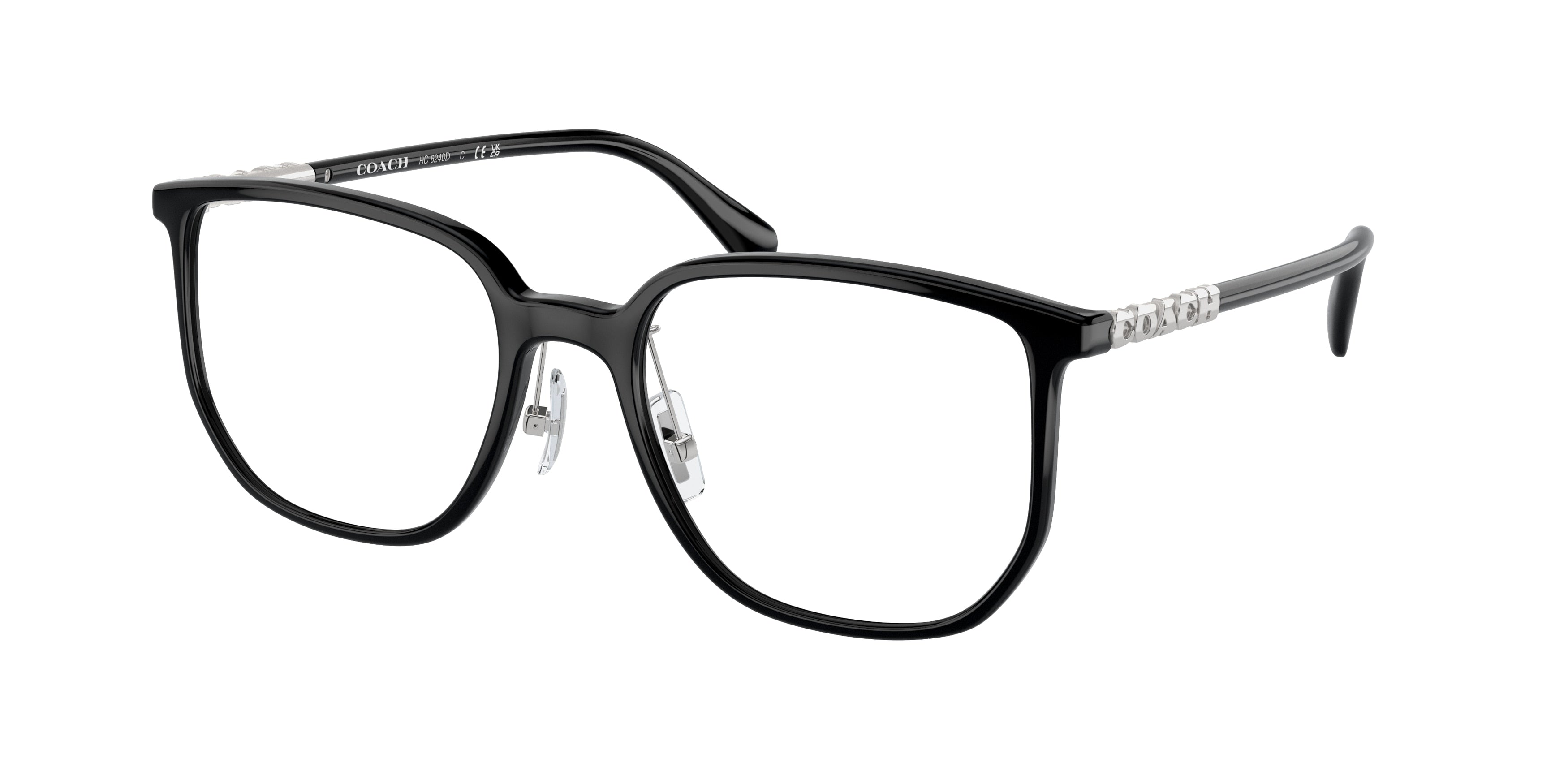 Coach HC6240D Square Eyeglasses  5002-Black 54-150-19 - Color Map Black