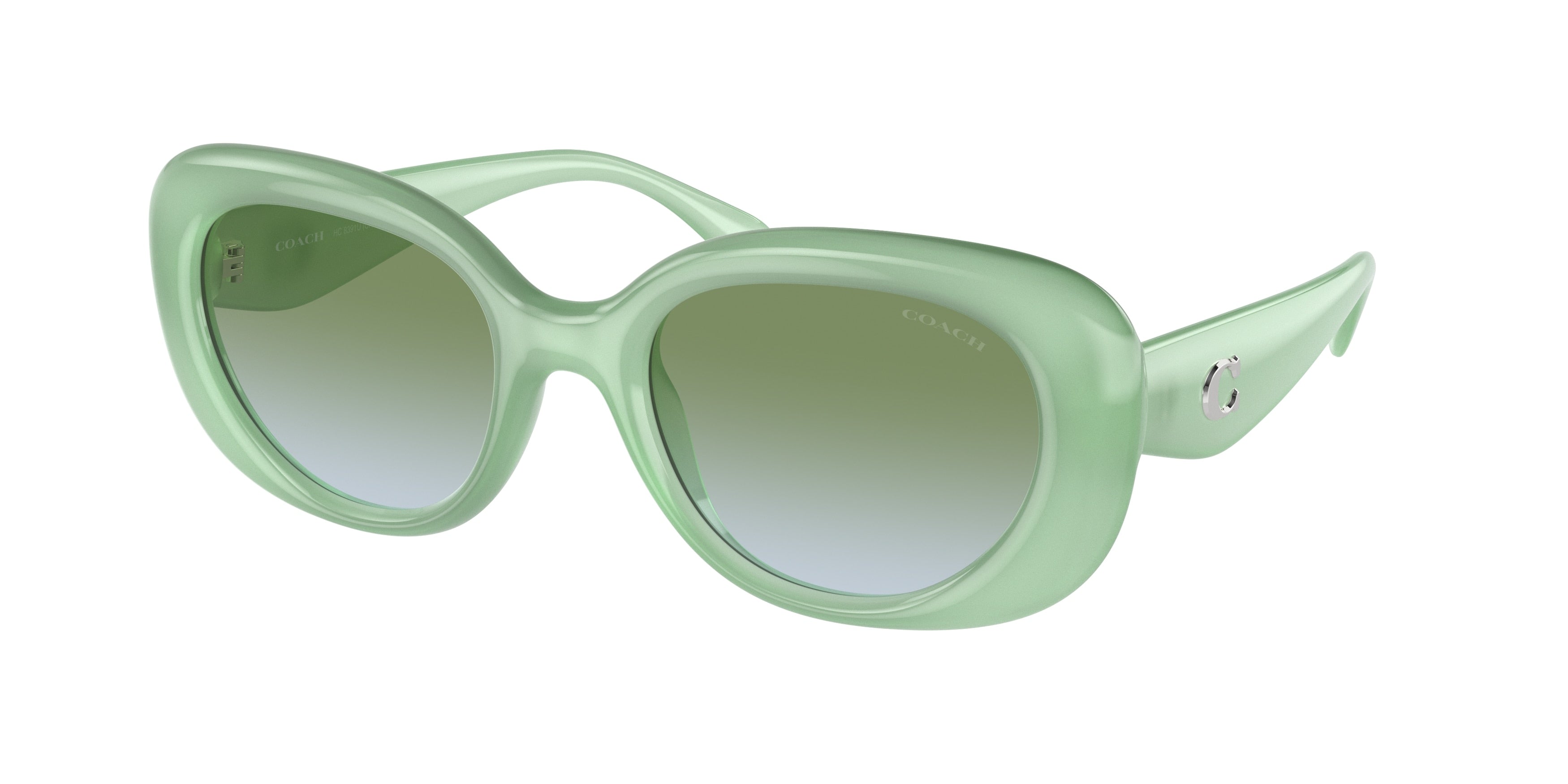 Coach CR609 HC8391U Oval Sunglasses  5807I7-Milky Mint 53-140-21 - Color Map Green