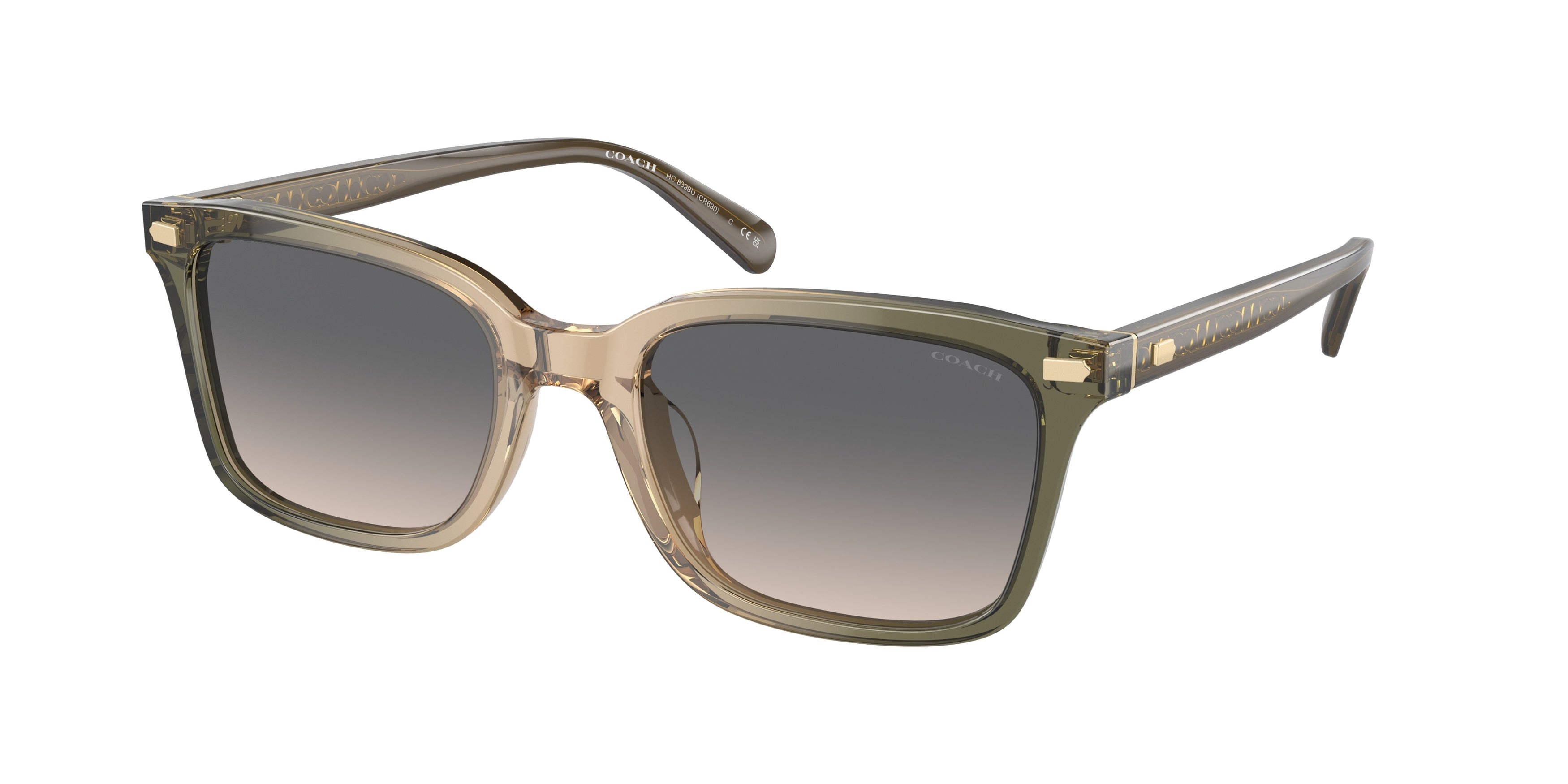 Coach CR630 HC8398U Square Sunglasses  5797G9-Olive Tan Gradient 54-145-20 - Color Map Green