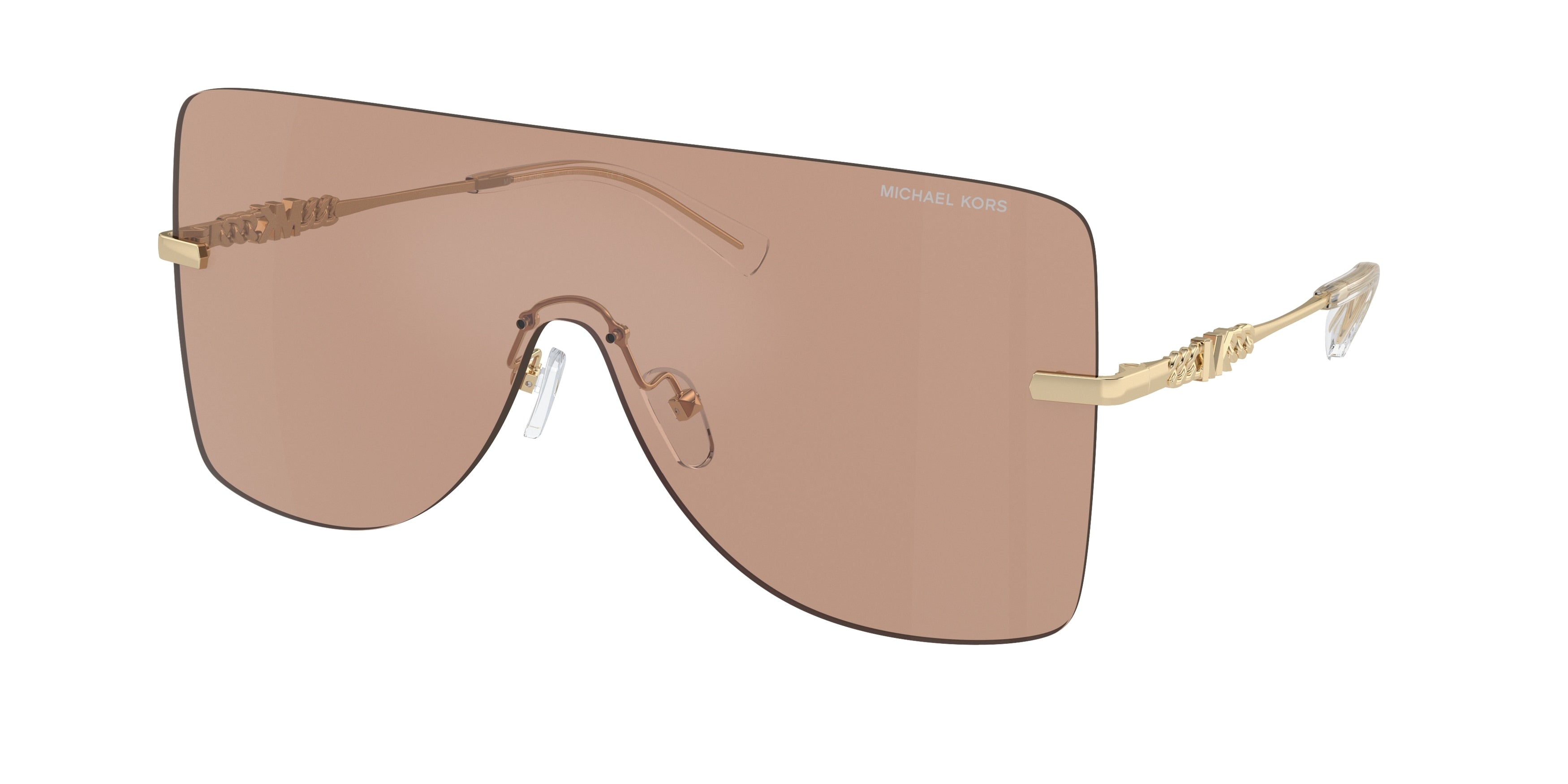 Michael Kors LONDON MK1148 Square Sunglasses  1014VL-Brown Solid Back Mirror 38-140-138 - Color Map Brown