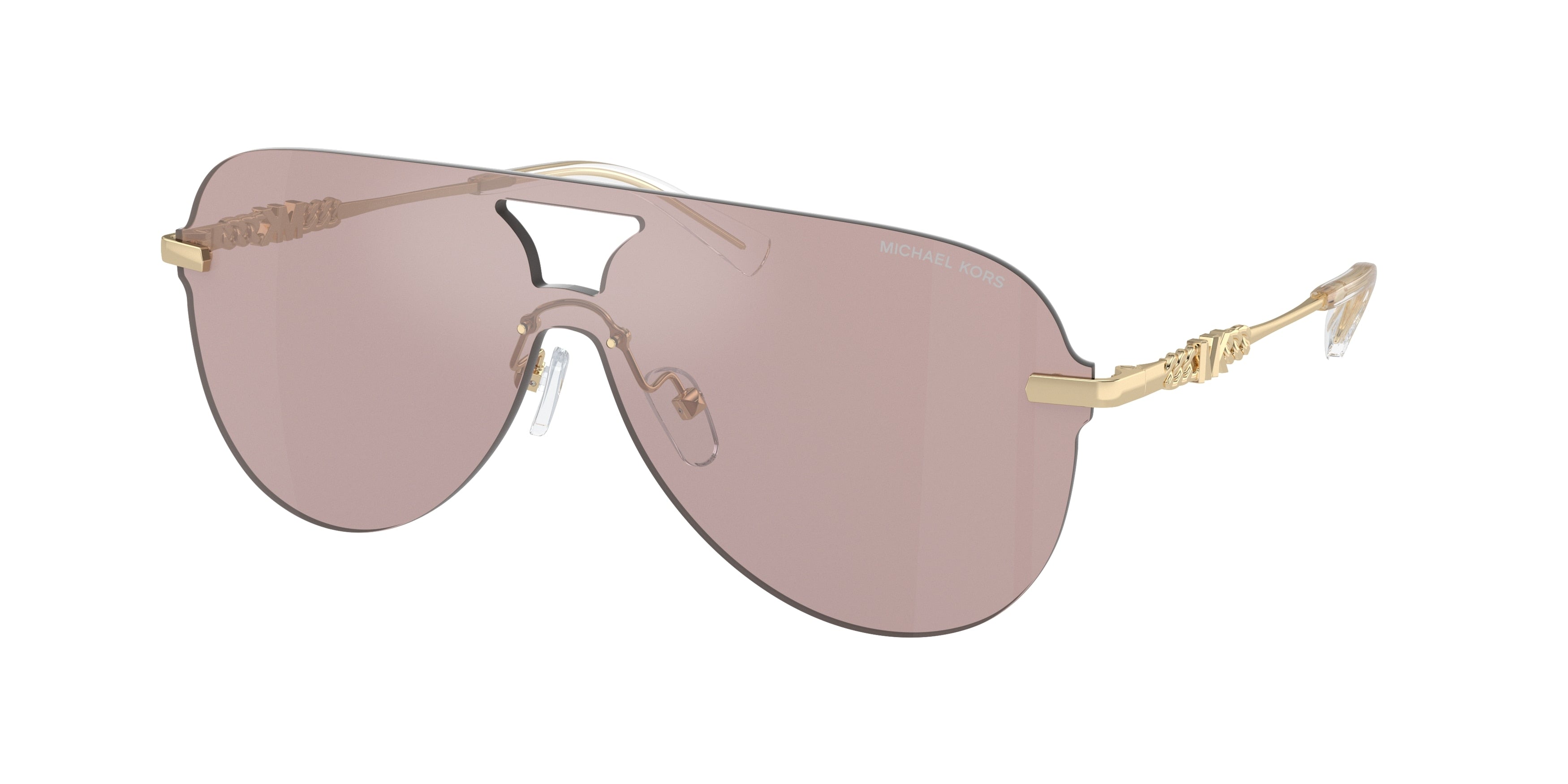 Michael Kors CYPRUS MK1149 Pilot Sunglasses  1014VS-Pink Solid Back Mirror 37-140-137 - Color Map Pink