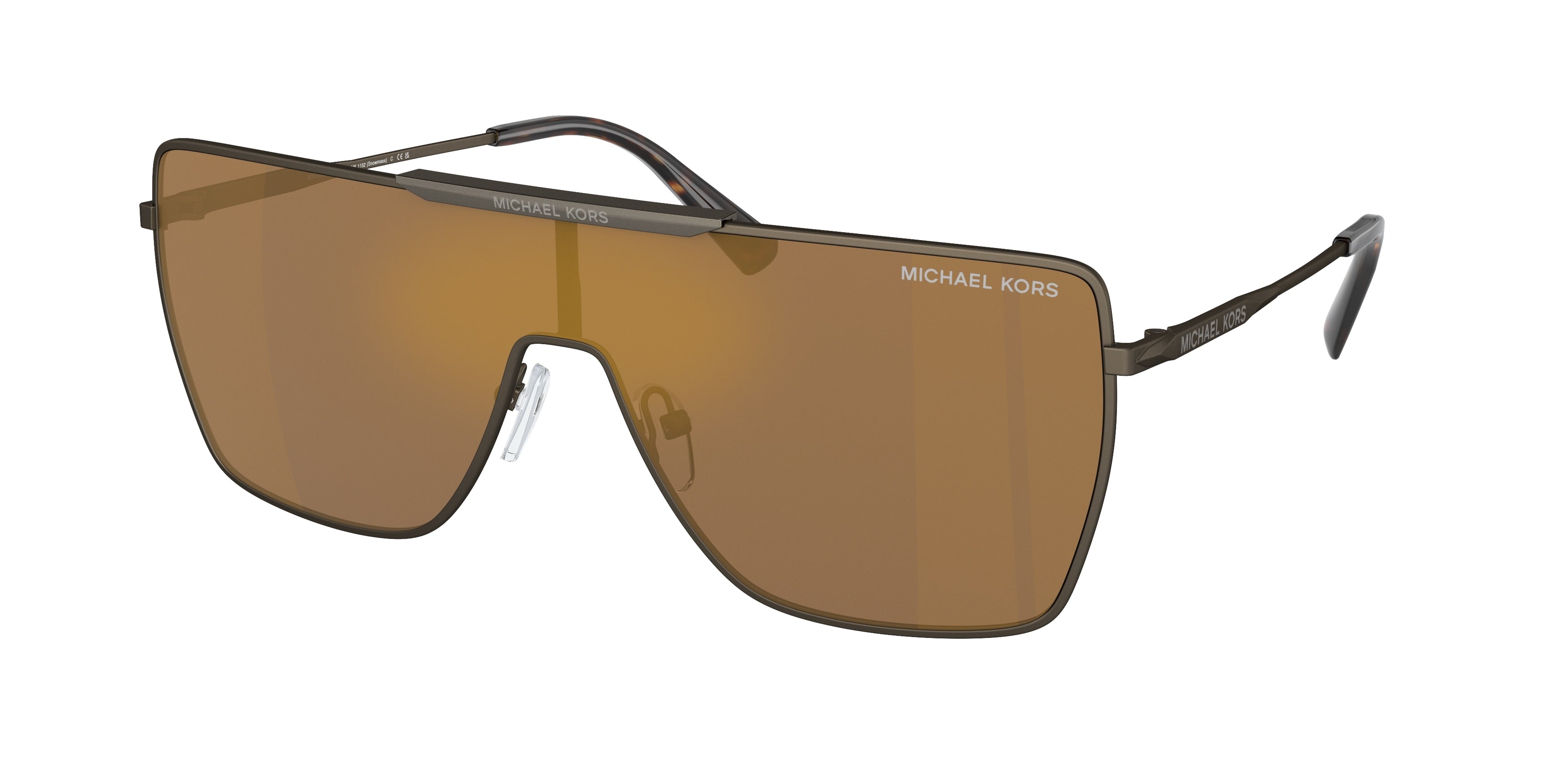 Michael Kors SNOWMASS MK1152 Rectangle Sunglasses  1001F9-Matte Husk 42-145-142 - Color Map Grey