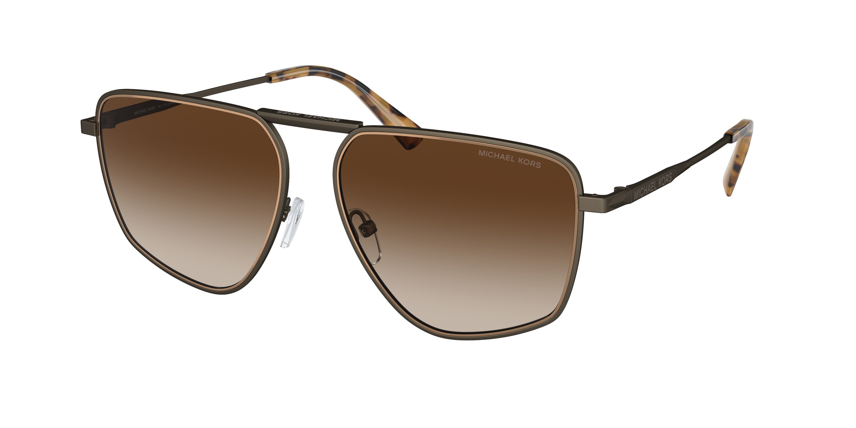 Michael Kors SILVERTON MK1153 Pilot Sunglasses  100113-Matte Husk 58-145-15 - Color Map Grey