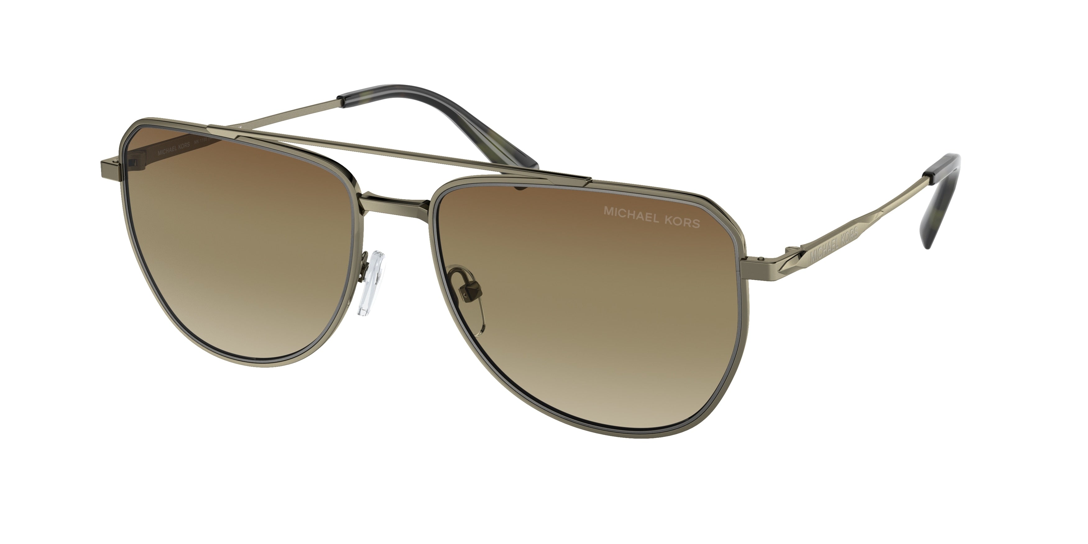 Michael Kors WHISTLER MK1155 Pilot Sunglasses  1897GL-Shiny Olive 58-145-17 - Color Map Green