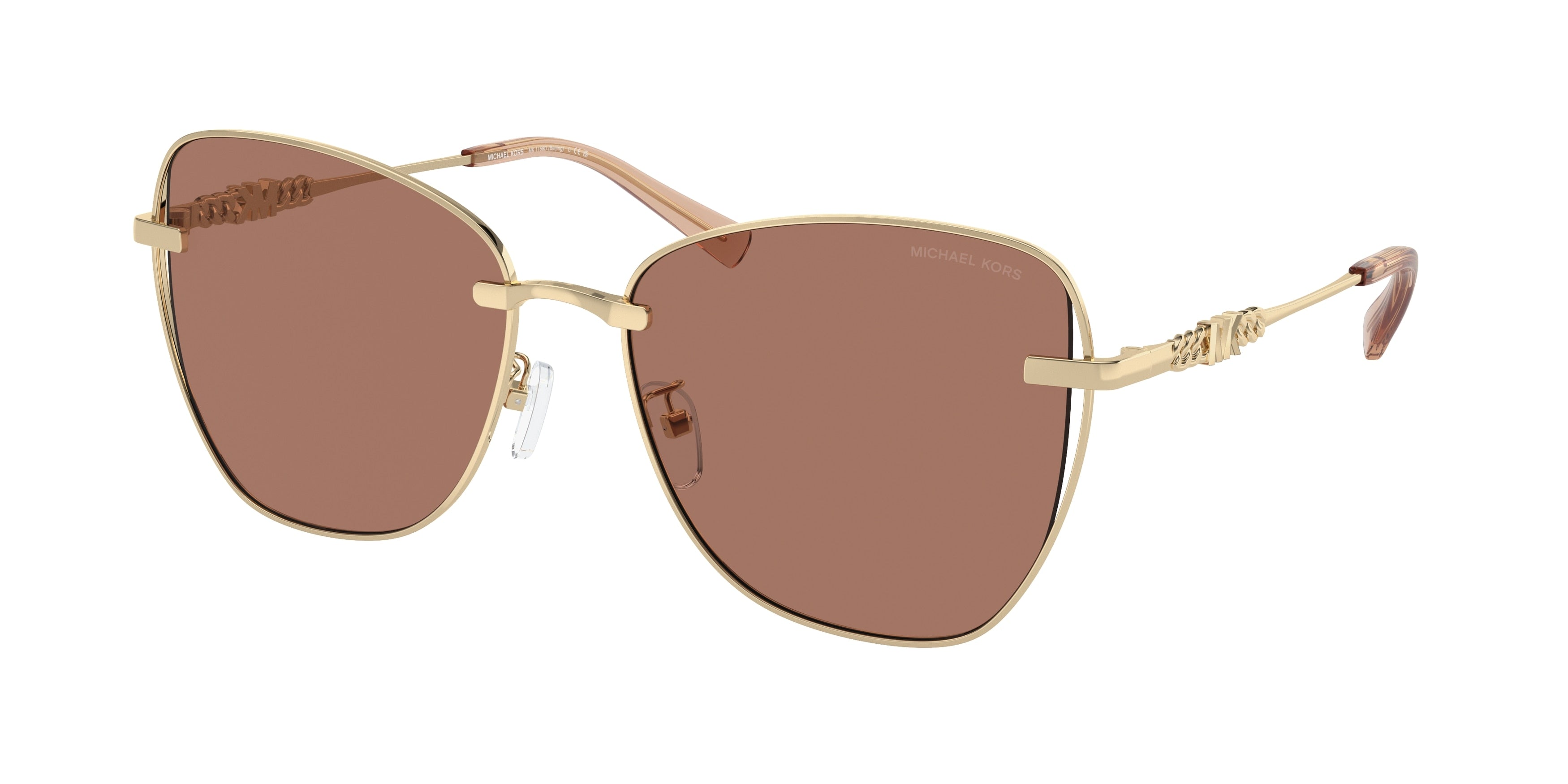 Michael Kors BEIJING MK1158D Butterfly Sunglasses  101403-Shiny Light Gold 59-145-17 - Color Map Gold